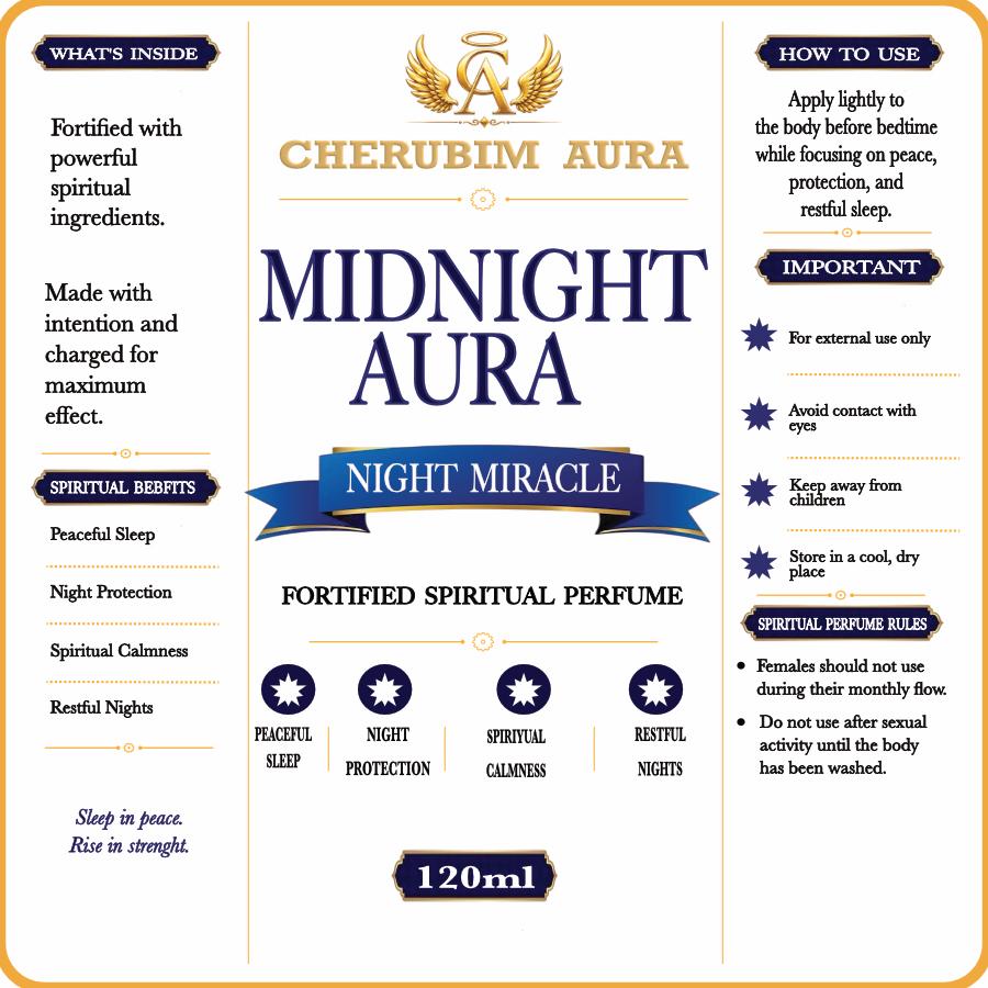 Midnight Aura Night Miracle Fortified Spiritual Perfume - Cherubim Aura - 120ml