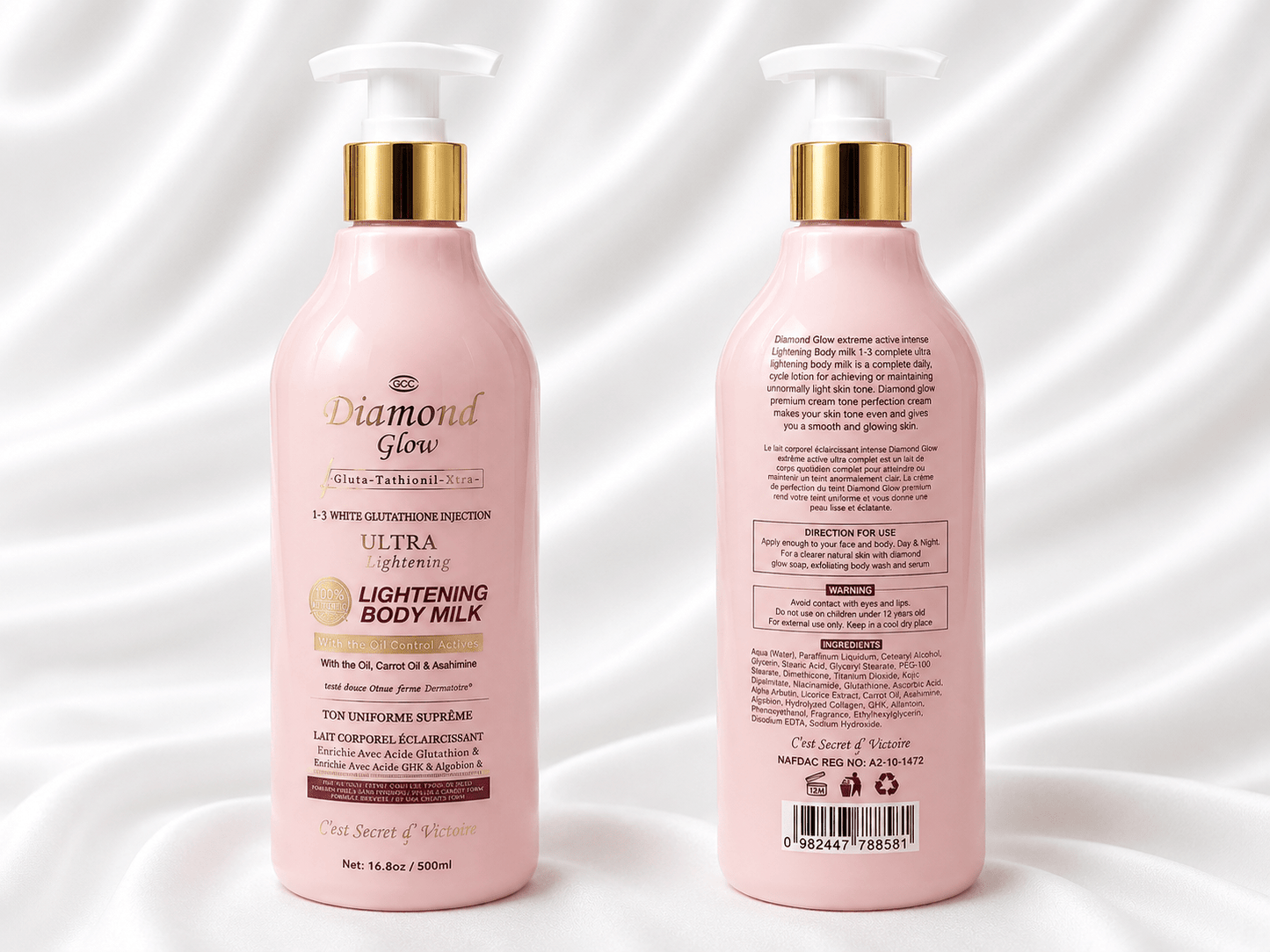 Diamond Glow Whitening Body Milk 500ml – Brightening & Moisturising Body Lotion – 4 Variants - Skincare - Cherubim Aura