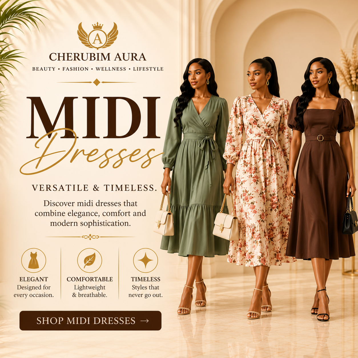 Midi Dresses Collection - Cherubim Aura