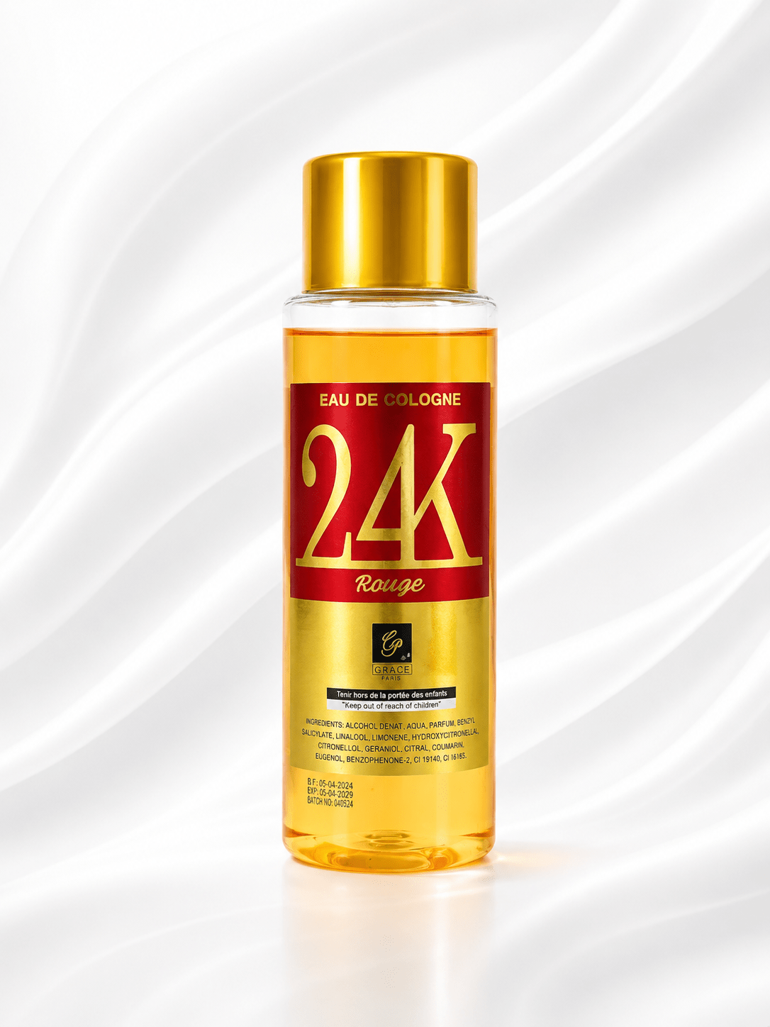 24K Rouge Eau De Cologne by Grace Paris – Luxury Floral, Fresh & Woody Spiritual Anointing Water for Confidence & Aura Refinement - Perfume - Cherubim Aura