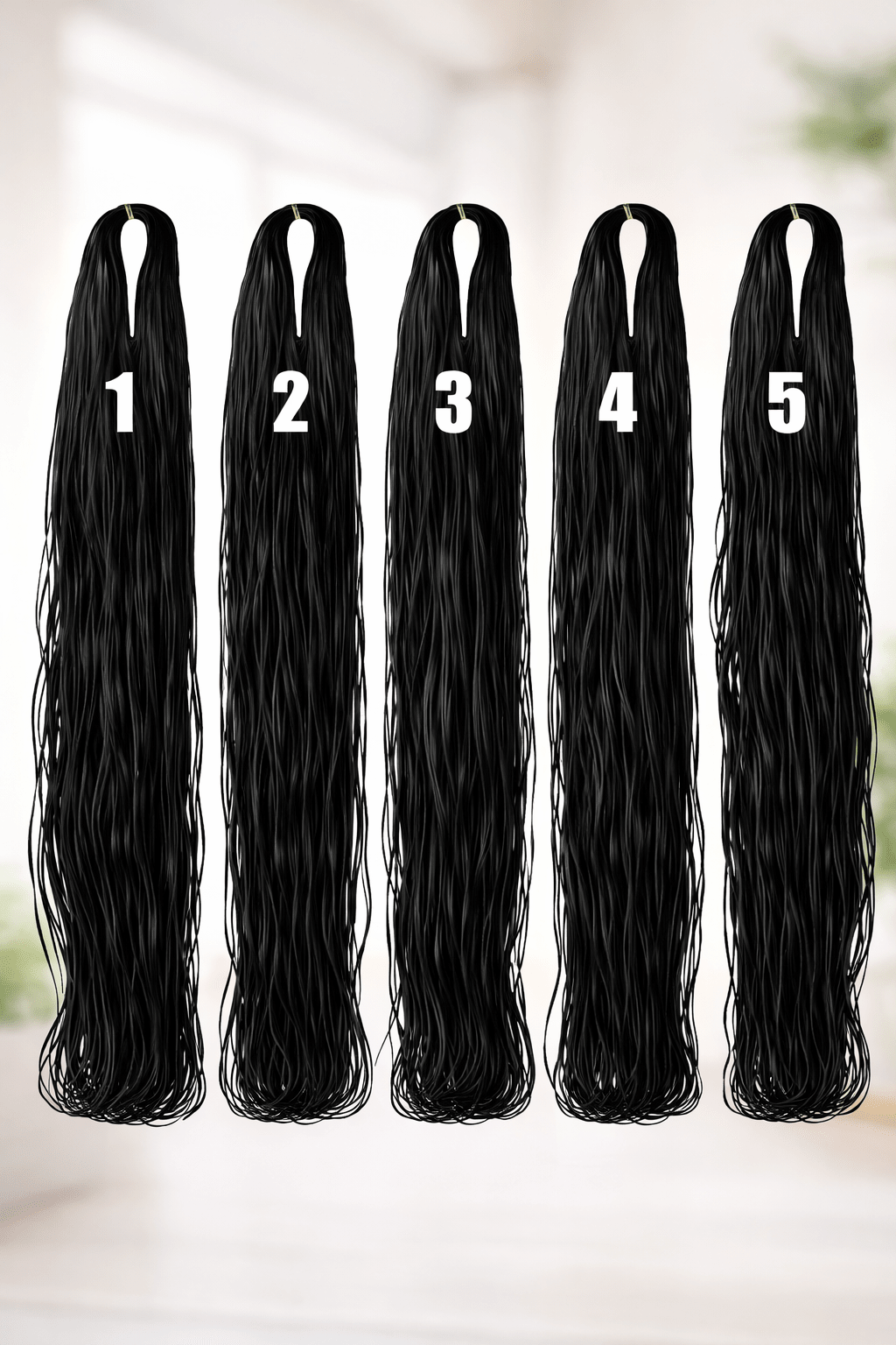 5PCS African Rubber Thread for Hair Threading – Traditional Afro Hair Stretching & Styling Cord - Hair Accessories - Cherubim Aura