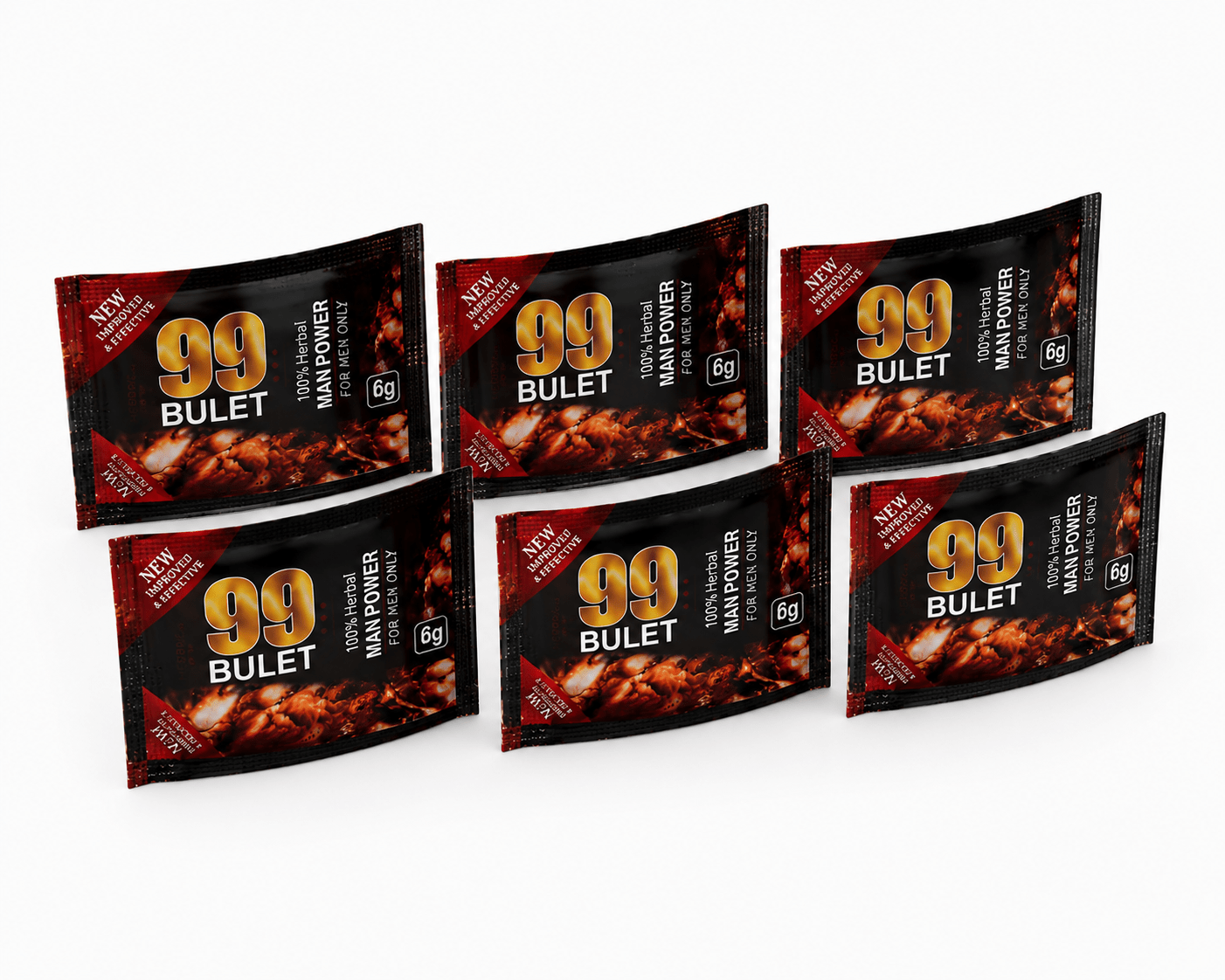 99 Bulet Double 99 Rocket Herbal Man Power Supplement – 6g Sachets - Adult Intimacy product - Cherubim Aura