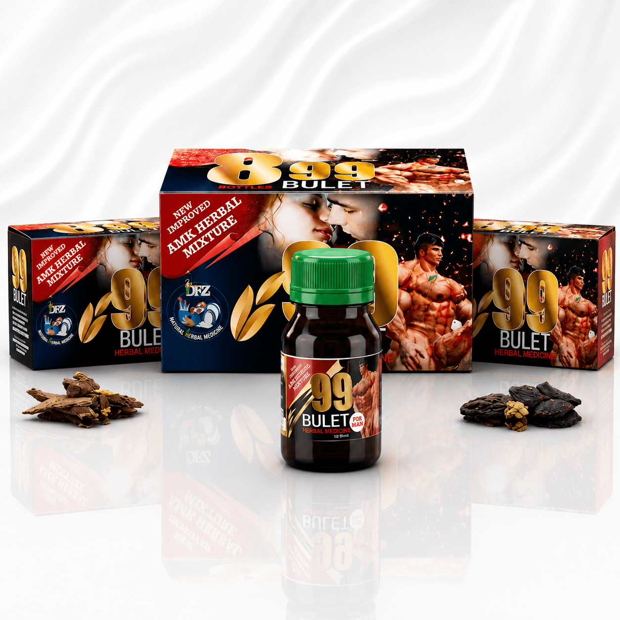 99 Bulet Herbal Mixture for Men – 3 Bottle Pack | Male Vitality & Performance Support - Herbal Wellness - Cherubim Aura