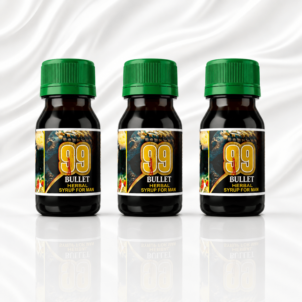 99 Bulet Herbal Mixture for Men – 3 Bottle Pack | Male Vitality & Performance Support - Herbal Wellness - Cherubim Aura