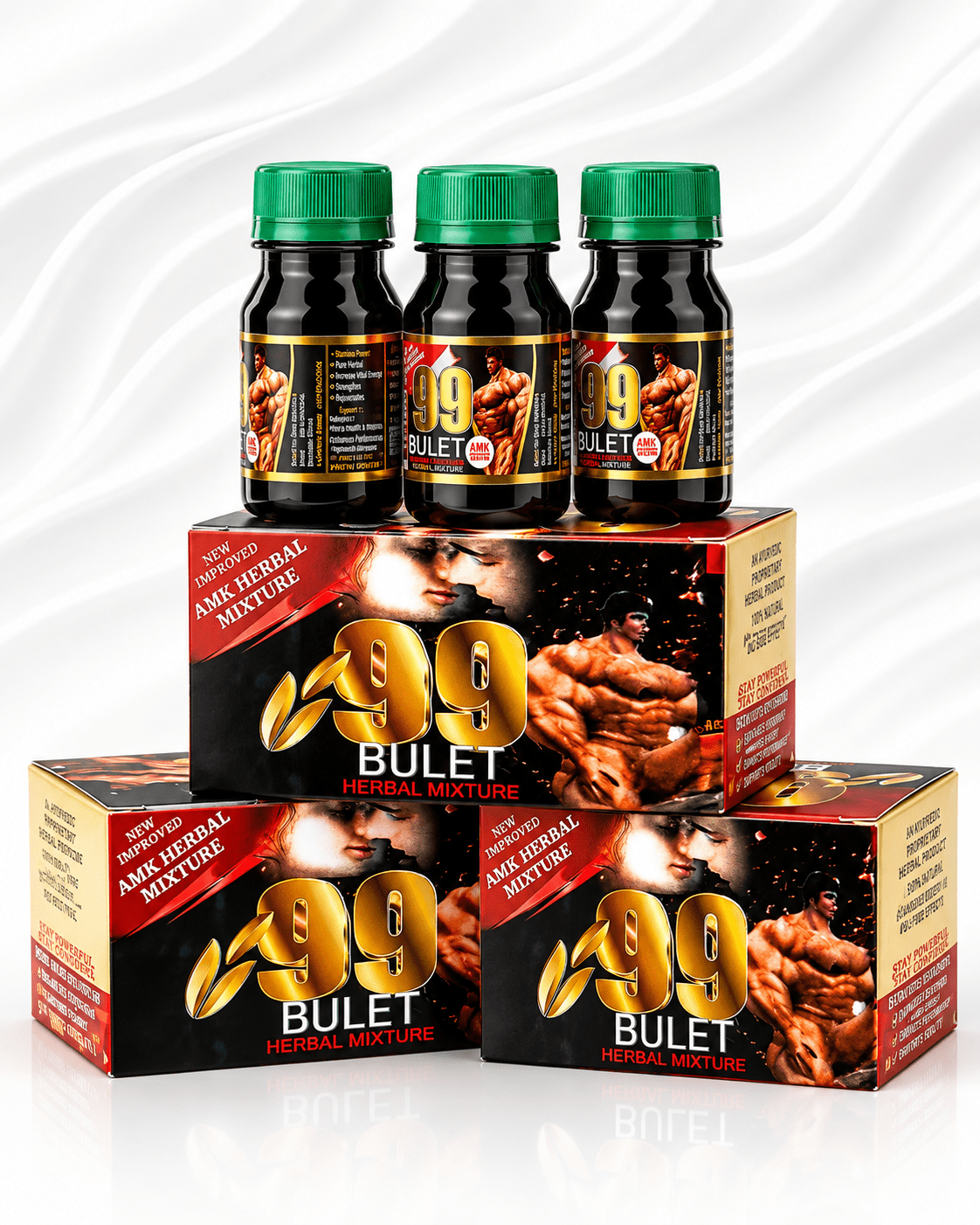 99 Bulet Herbal Mixture for Men – 3 Bottle Pack | Male Vitality & Performance Support - Herbal Wellness - Cherubim Aura