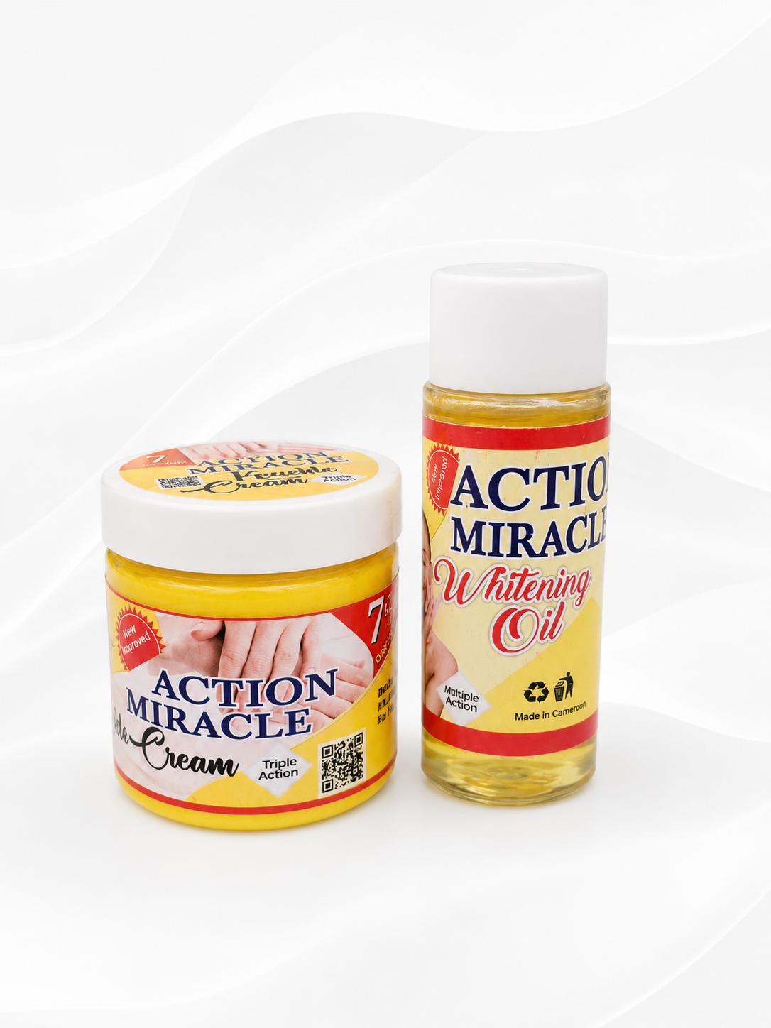 Action Miracle Whitening Oil & Cream Set with Alpha Arbutin & Glutathione