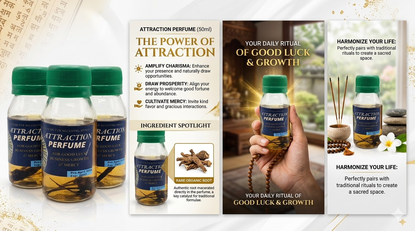 Handmade Attraction Perfume – Good Luck & Business Growth - Mercy & Favor Spiritual Oil