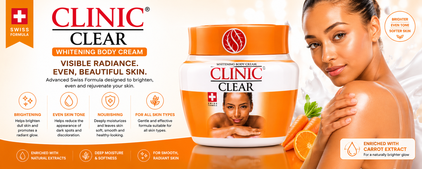 Clinic Clear Whitening Cream 330g - Brightening Body Lotion