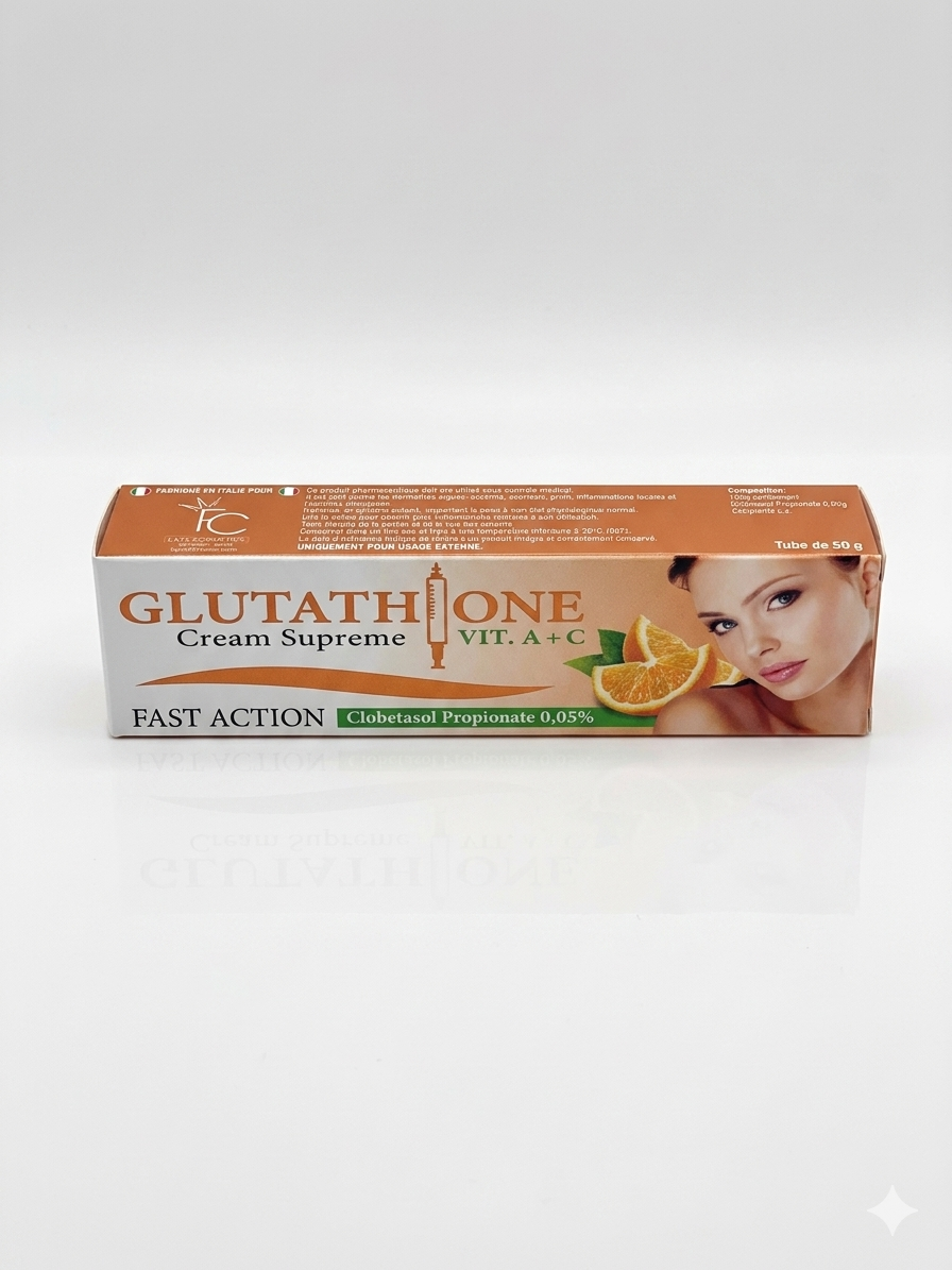 Glutathione Cream Supreme Vitamin A+C – Fast Action Nourishing Skin Cream 50g