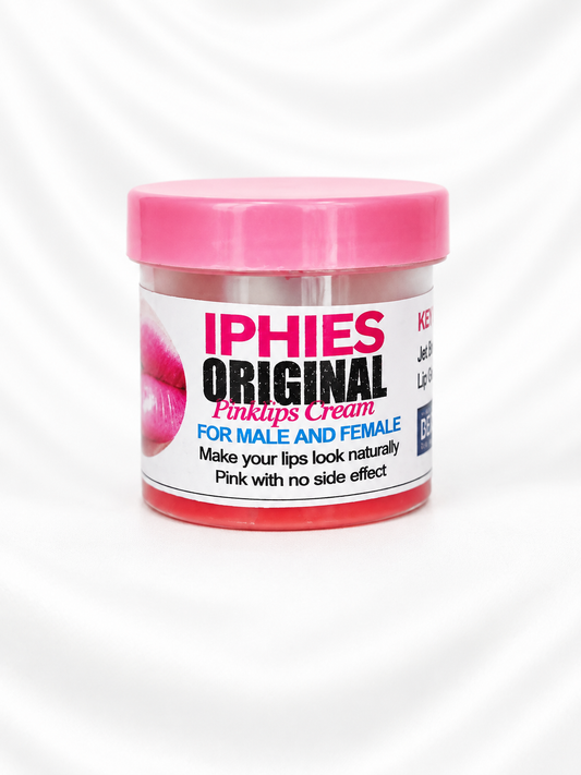 Pink lip cream jar with screw-top lid and “Punkips cream” label text