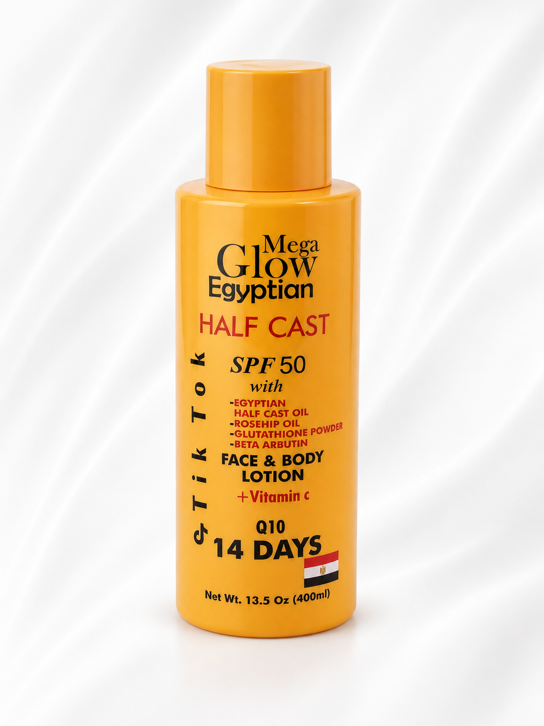Mega Glow Egyptian Face & Body Lotion – Hydrating & Radiance Boosting Formula (400ml)