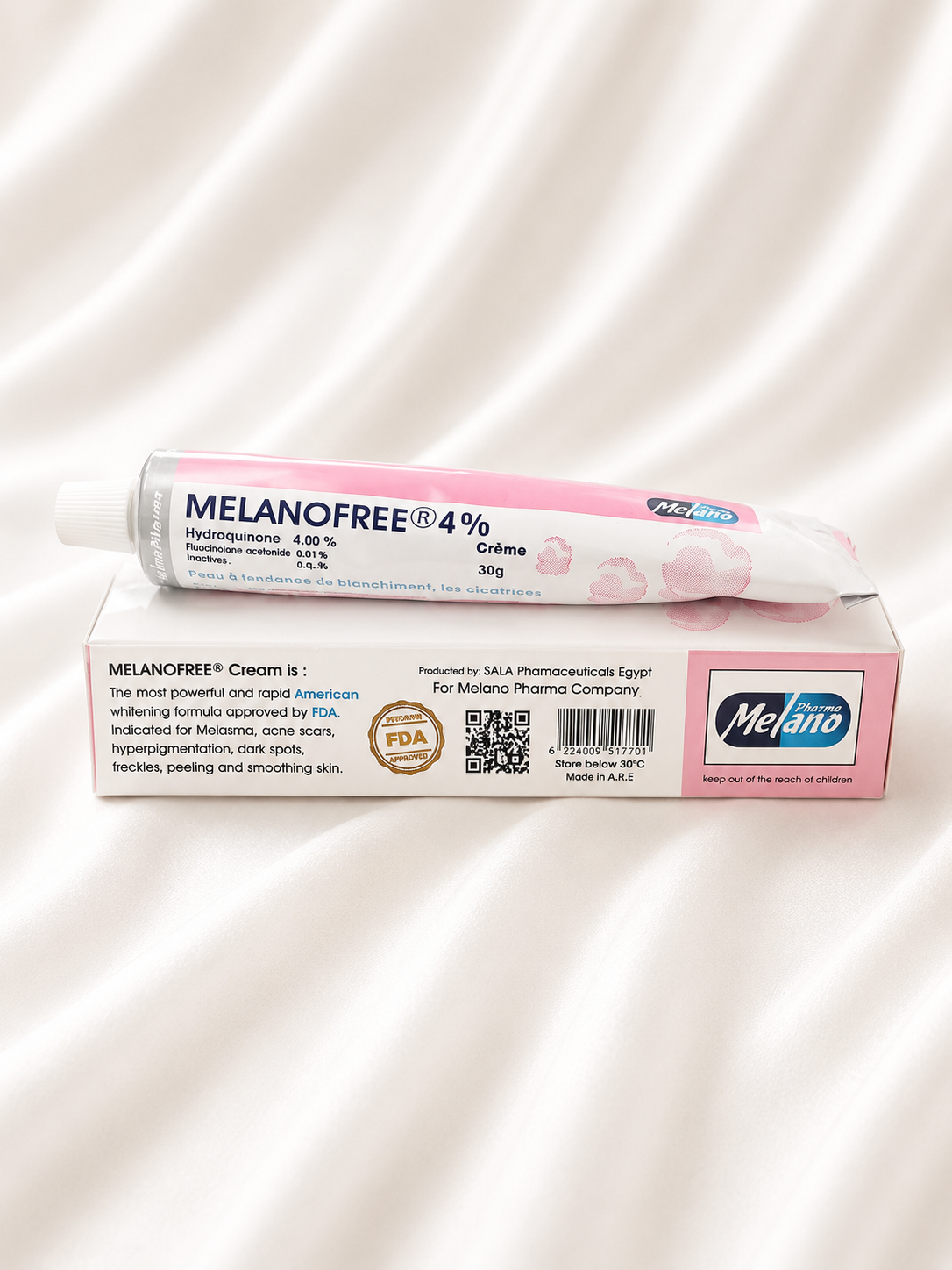 Melanofree 4% Hydroquinone Cream 30g – Melasma & Dark Spot Corrector