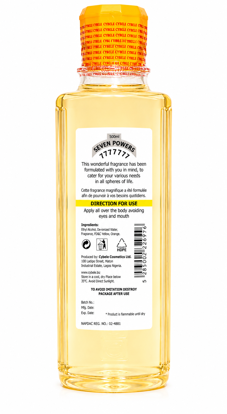 Seven Points 7777777 Spiritual Perfume | Blessed Spiritual Cologne for Prayer, Favour & Positive Energy | 500ml, 250ml, 150ml & 50ml