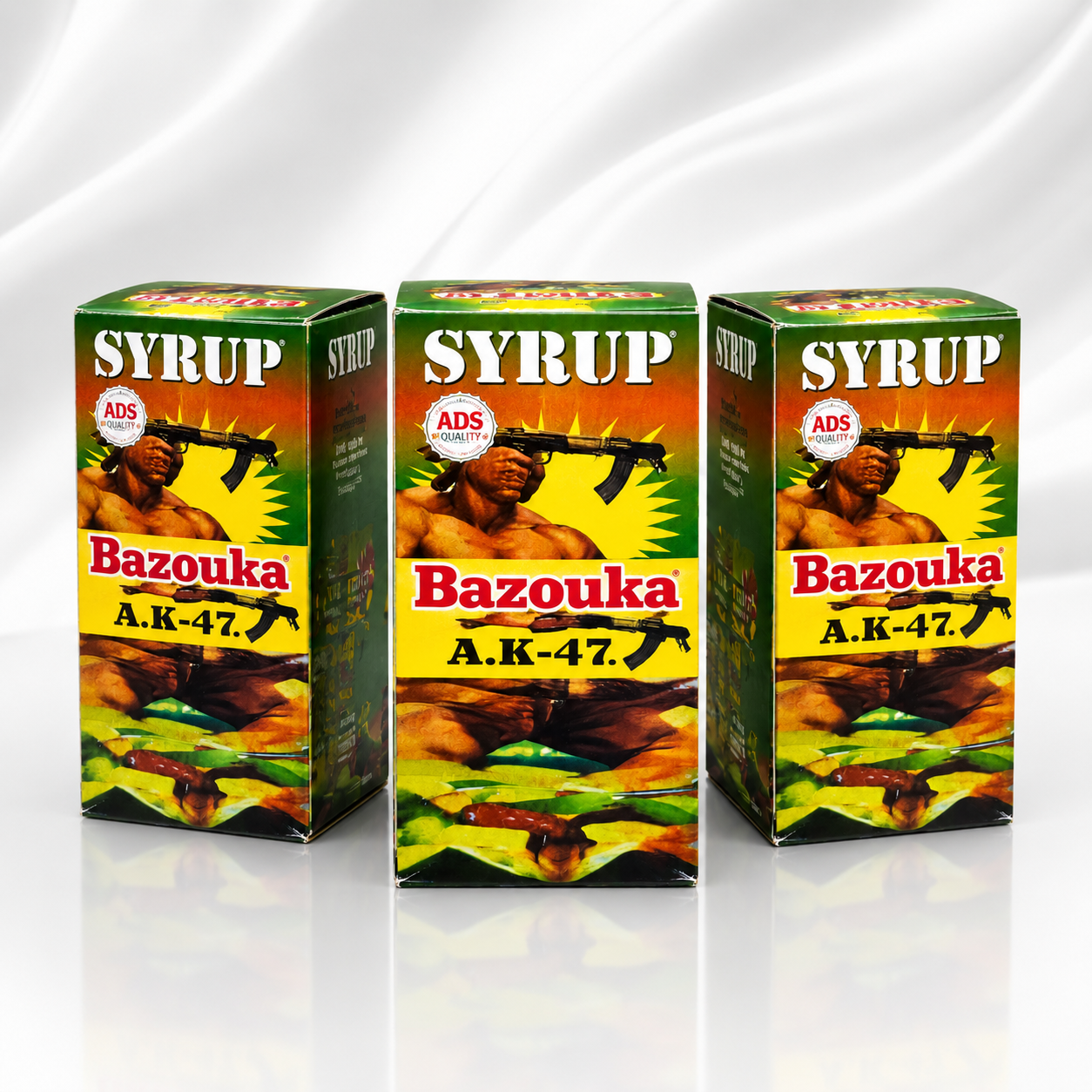 Three boxes of Bazouka A.K-47.