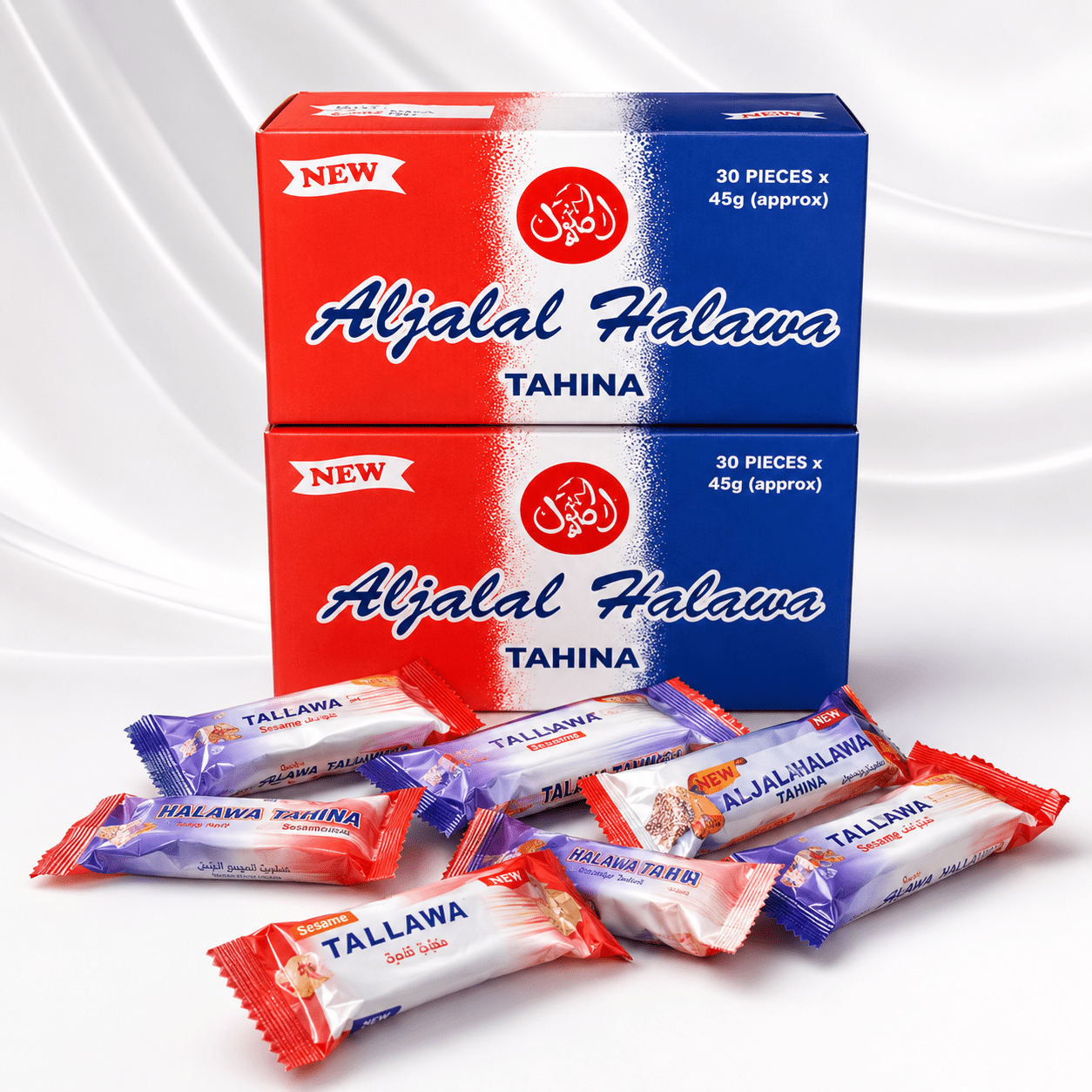 Al Jalal Halawa Tahina – Traditional Sesame Halva Sweet Treat – Adult Intimacy Biscuits - 5 Sackets - Adult Intimacy product - Cherubim Aura