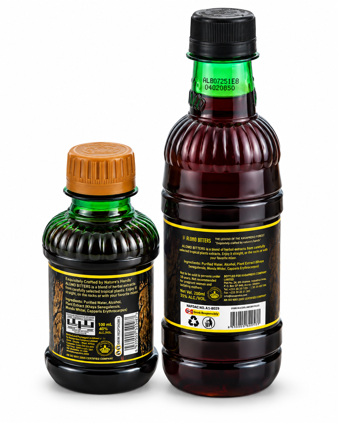 Two bottles of natural honey from the brand A. R.