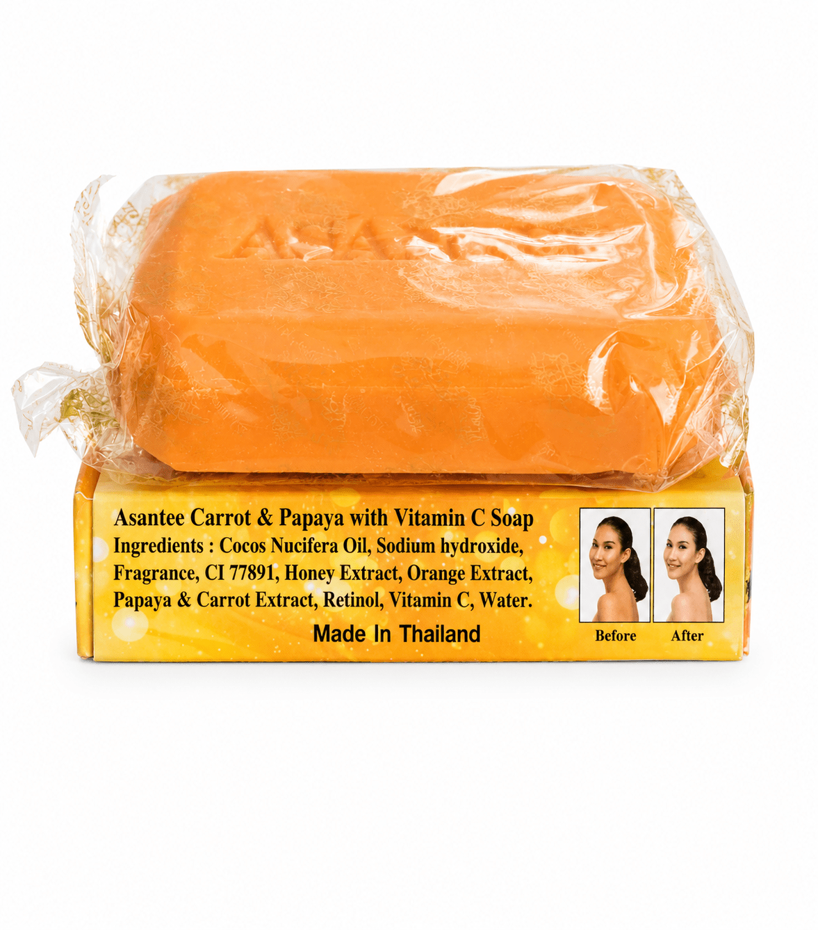 Asantee Herbal Brightening Soap – Papaya, Carrot, Honey & Arbutin Face & Body Cleansing Bar – 4 Variants - Skincare - Cherubim Aura