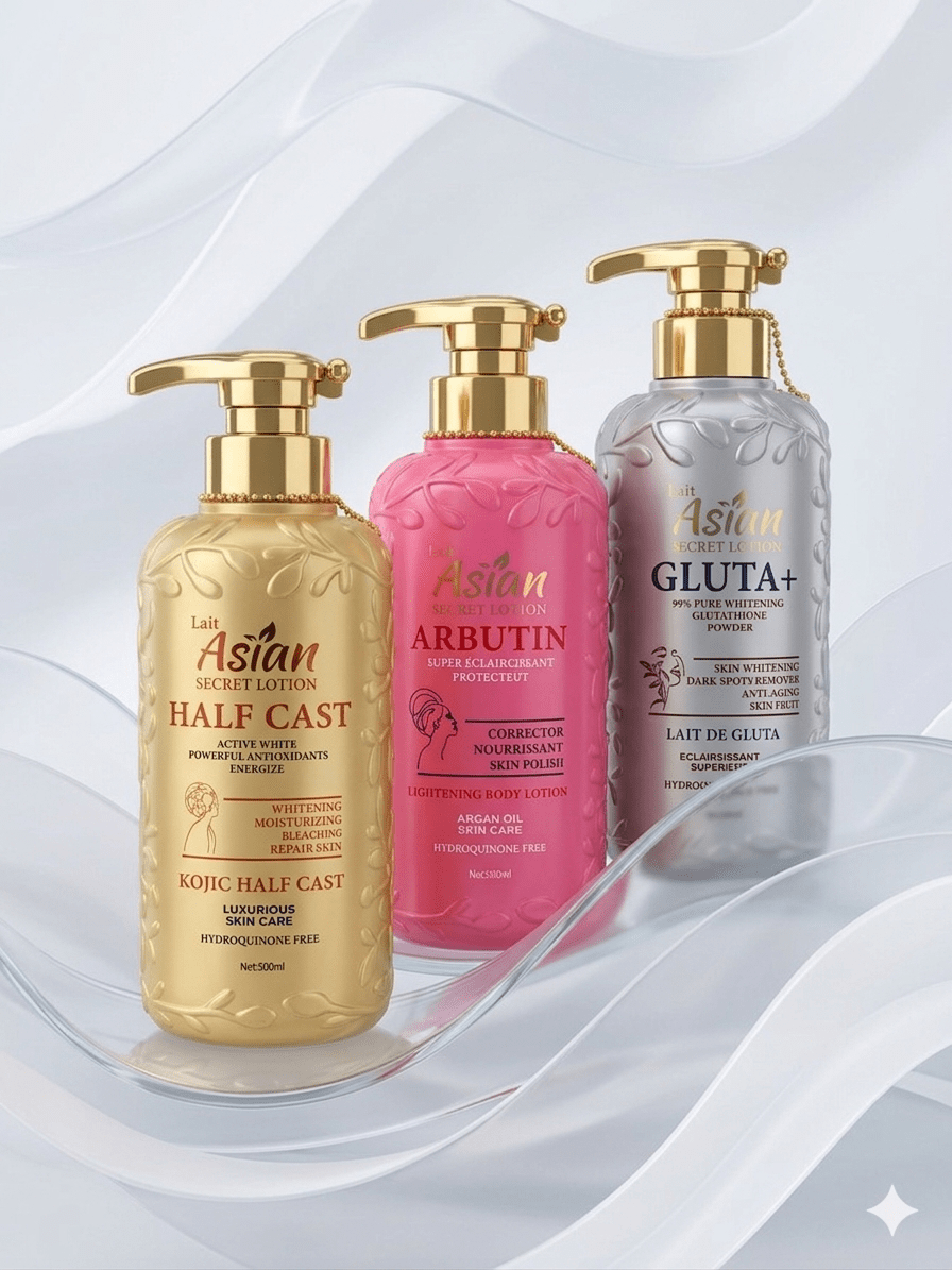 Asian Secret Brightening Body Lotion Collection | Half Cast, Arbutin & Gluta+ | Hydroquinone-Free | 500ml - Cherubim Aura