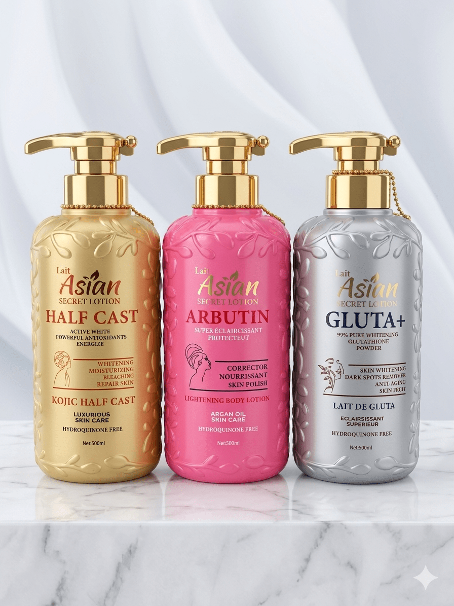 Asian Secret Brightening Body Lotion Collection | Half Cast, Arbutin & Gluta+ | Hydroquinone-Free | 500ml - Cherubim Aura