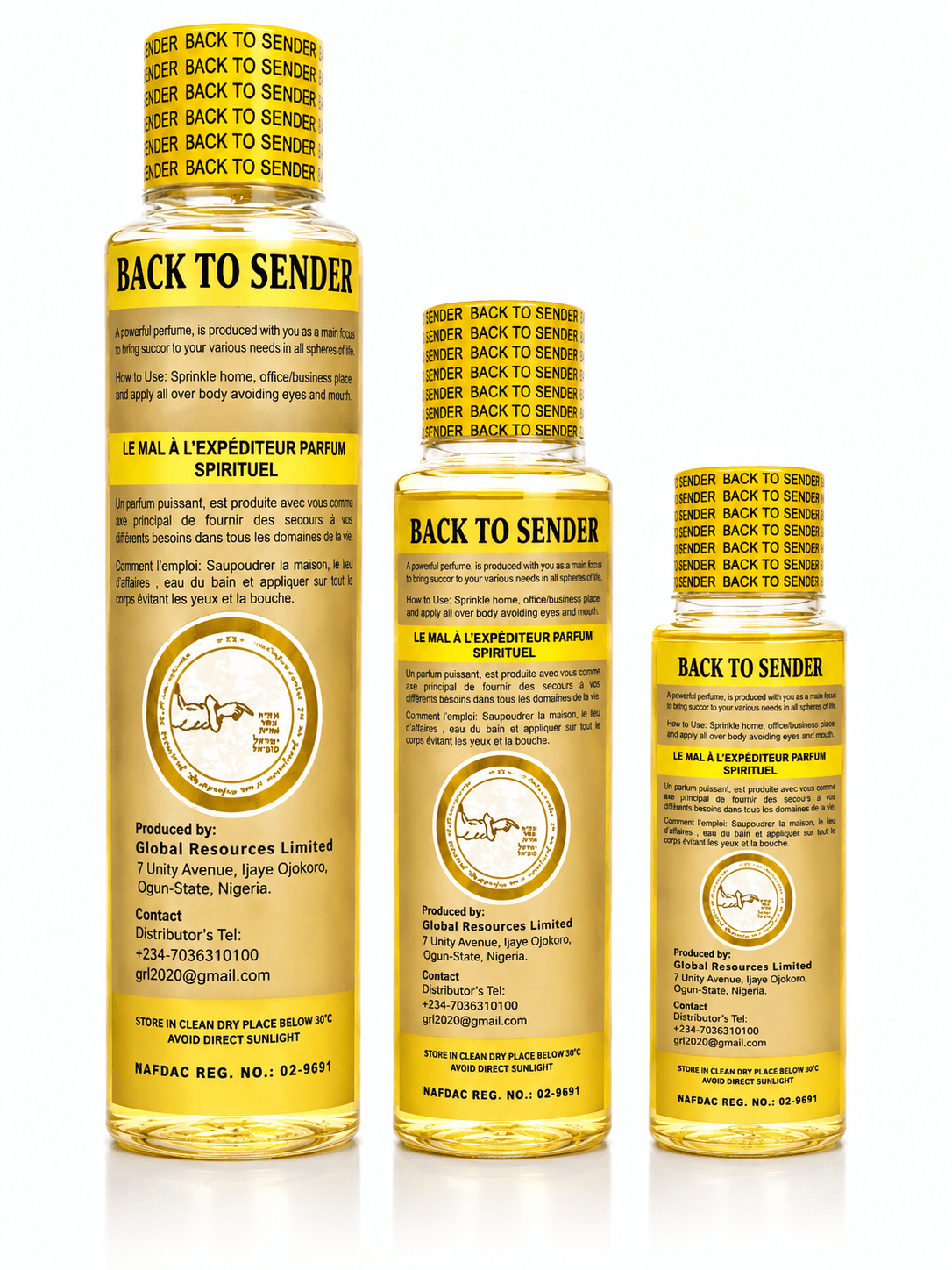 Back to Sender Spiritual Perfume | Long-Lasting Reversing Protection Fragrance | 500ml, 250ml & 150ml - Perfume - Cherubim Aura