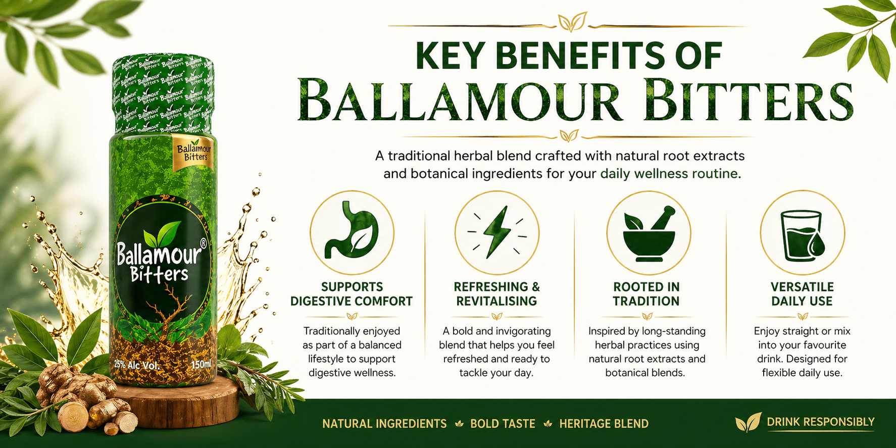 Ballamour Bitters - Traditional Herbal Vitality & Digestive Wellness Drink - herb - Cherubim Aura