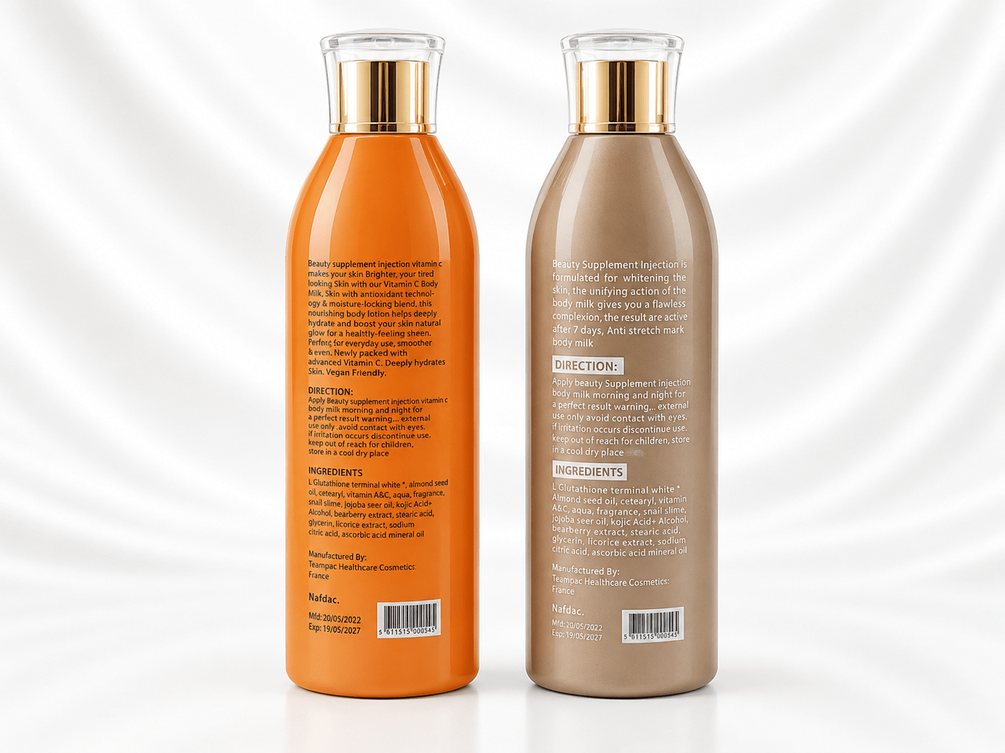 Beauty Supplement Injection Body Milk | Vitamin C SPF 50 & Gold Arbutin + Kojic Acid | Face & Body Lotion | 400ml - Body Lotion - Cherubim Aura