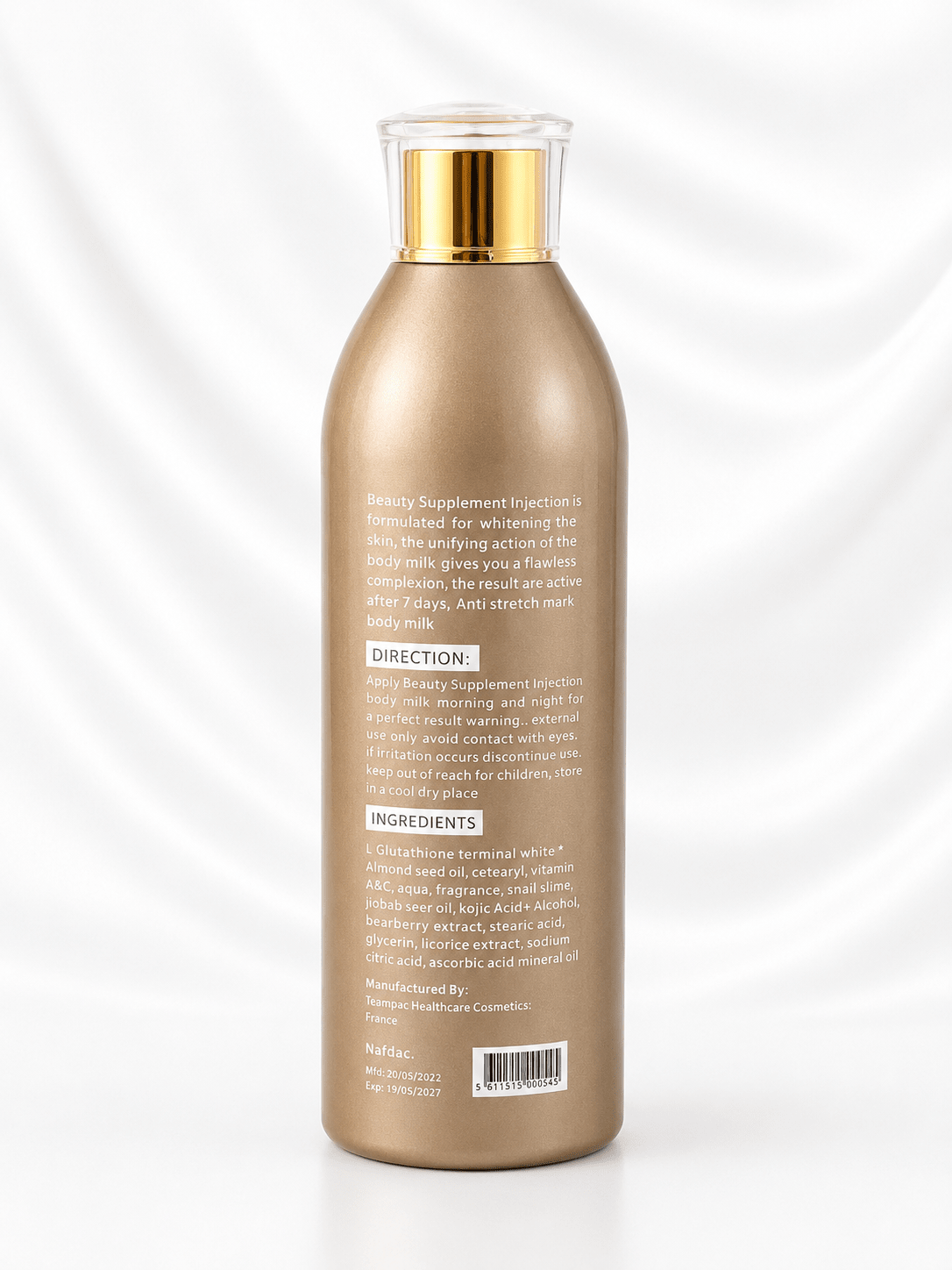 Beauty Supplement Injection Body Milk | Vitamin C SPF 50 & Gold Arbutin + Kojic Acid | Face & Body Lotion | 400ml - Body Lotion - Cherubim Aura