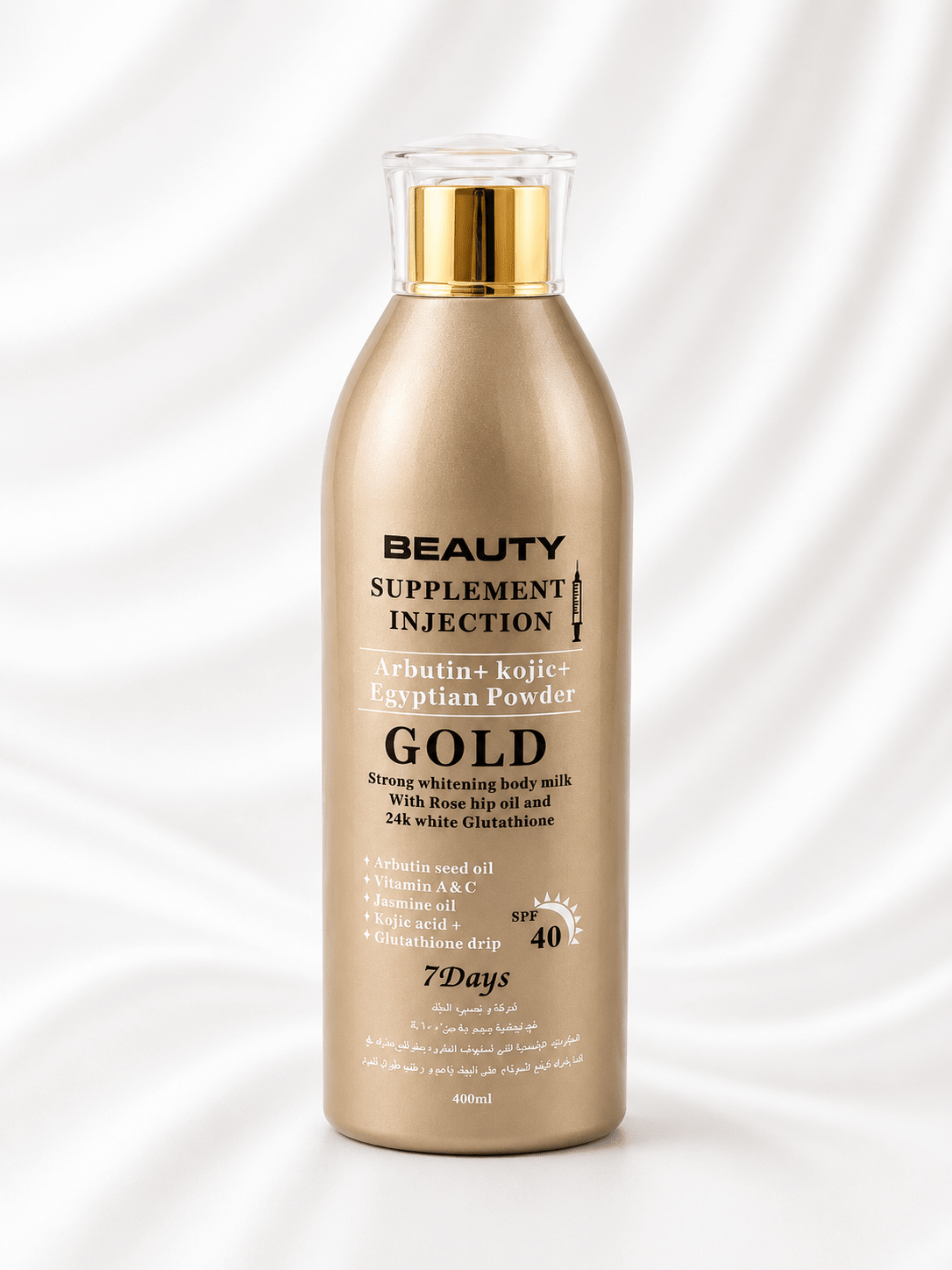 Beauty Supplement Injection Body Milk | Vitamin C SPF 50 & Gold Arbutin + Kojic Acid | Face & Body Lotion | 400ml - Body Lotion - Cherubim Aura