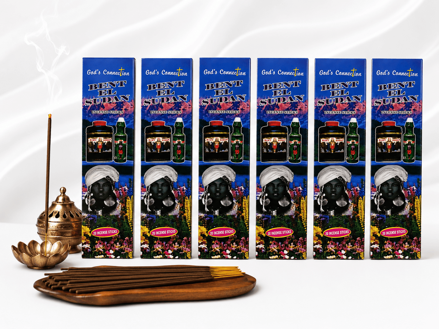 Bent El Sudan Incense Sticks (20 Sticks) – Spiritual Home Fragrance & Prayer Incense. - Incense - Cherubim Aura