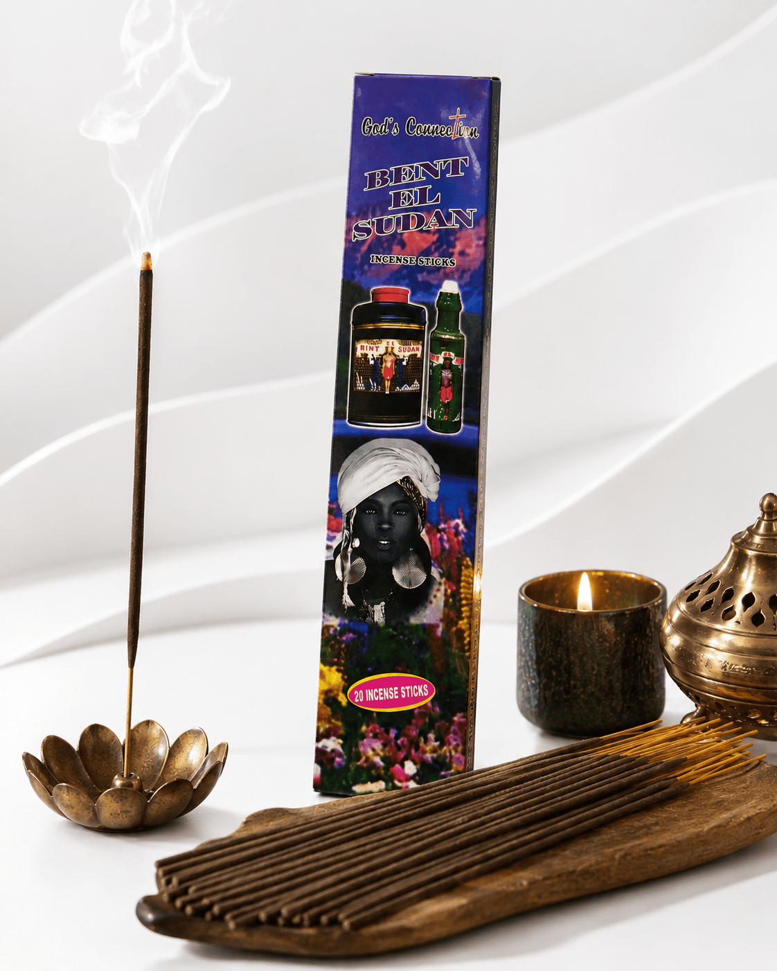Bent El Sudan Incense Sticks (20 Sticks) – Spiritual Home Fragrance & Prayer Incense. - Incense - Cherubim Aura