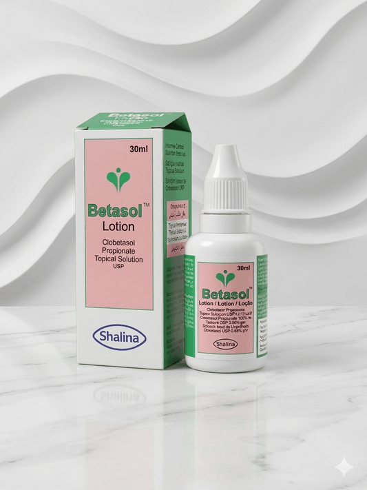 Betasol Clobetasol Propionate Scalp & Skin Lotion 30ml - Topical Corticosteroid Lotion - Cherubim Aura