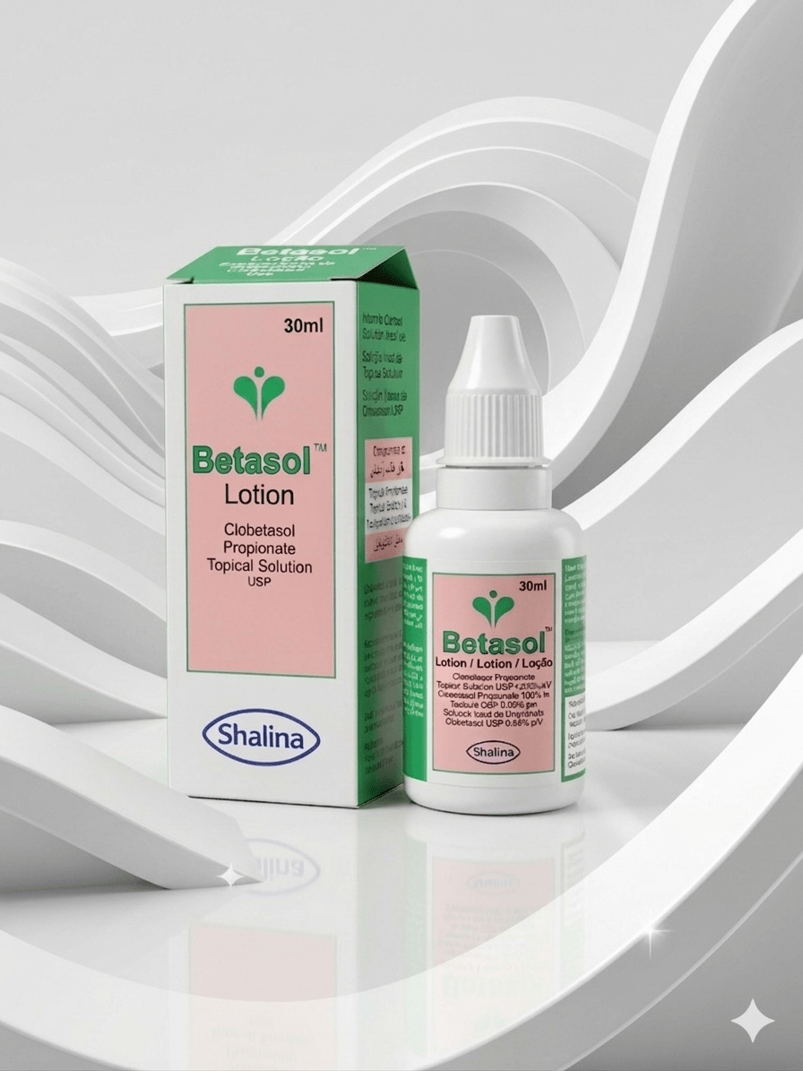 Betasol Clobetasol Propionate Scalp & Skin Lotion 30ml - Topical Corticosteroid Lotion - Cherubim Aura