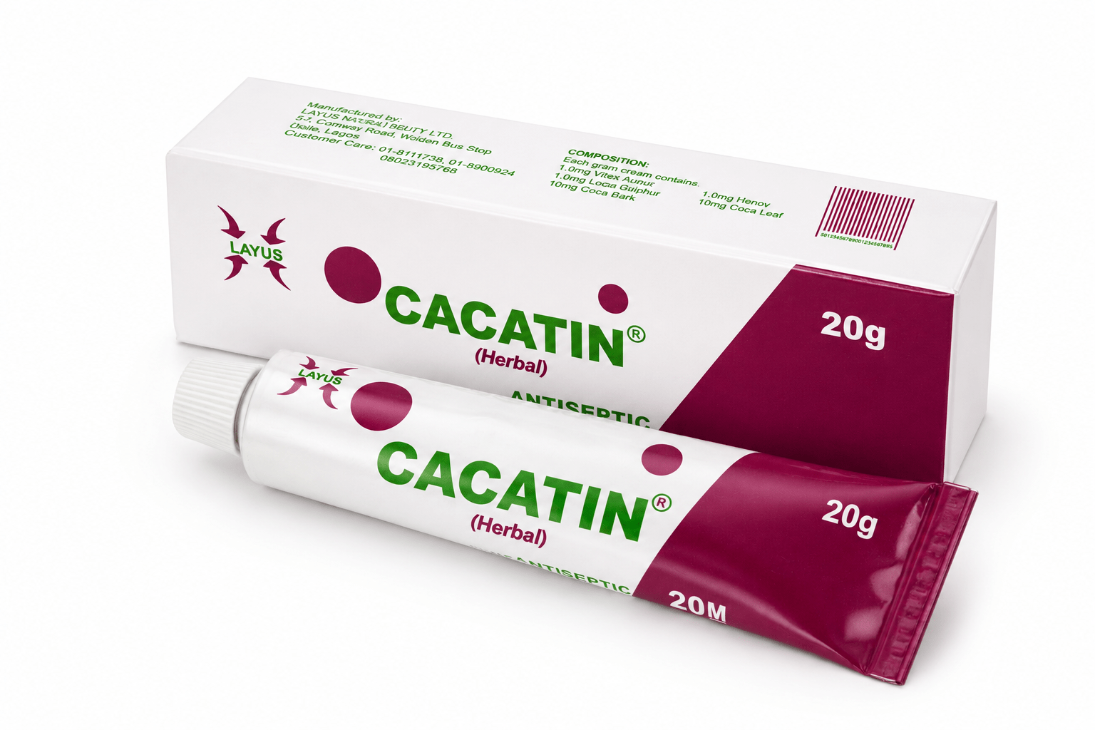 CACATIN Herbal Antiseptic Cream | Multi-Purpose Herbal Skin Care Cream | 20g - Antiseptic Cream - Cherubim Aura