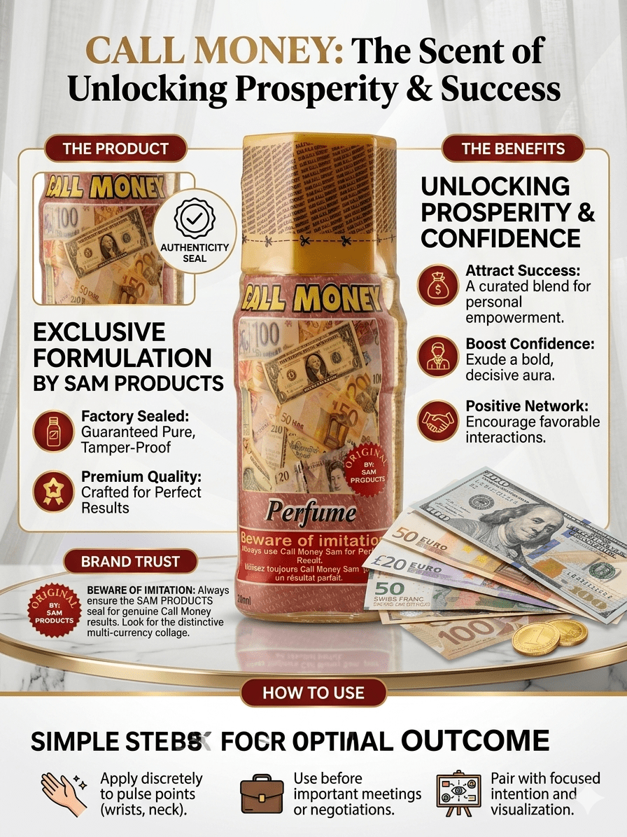 Call Money Perfume 150ml – Traditional Prosperity & Confidence Fragrance - Spiritual Perfume - Cherubim Aura