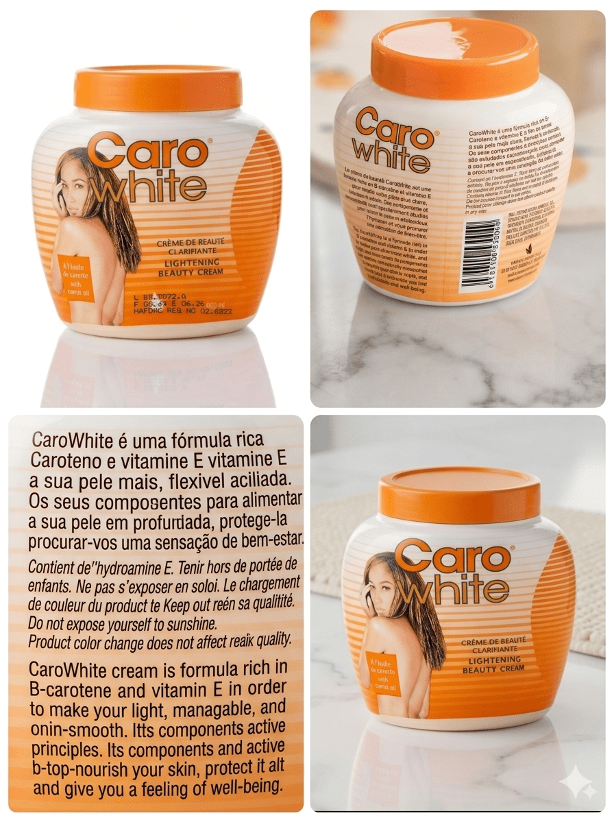 Caro White Lightening Beauty Cream With Carrot Oil – Skin Caro White Lightening Beauty Cream with Carrot Oil & Vitamin EBrightening & Moisturizing Body Cream 500ml - Skincare - Cherubim Aura