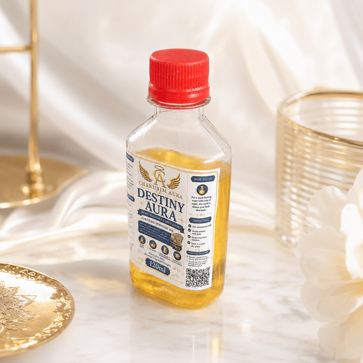 Cherubim Aura Destiny Mercy, Blessings & Open Doors Fortified Spiritual Oil – 120ml - Spiritual Oil - Cherubim Aura
