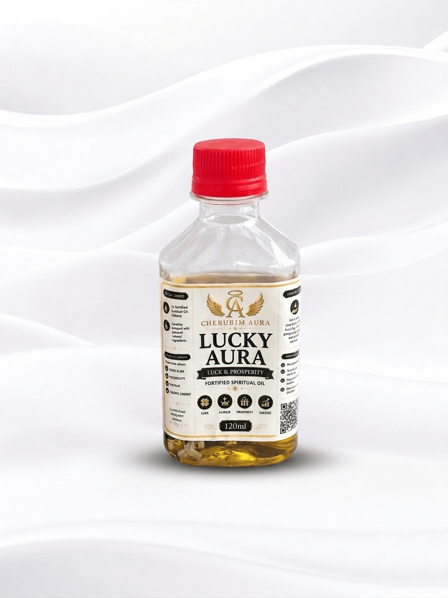 Cherubim Aura Lucky Luck & Prosperity Fortified Spiritual Oil – 120ml - Spiritual Oil - Cherubim Aura