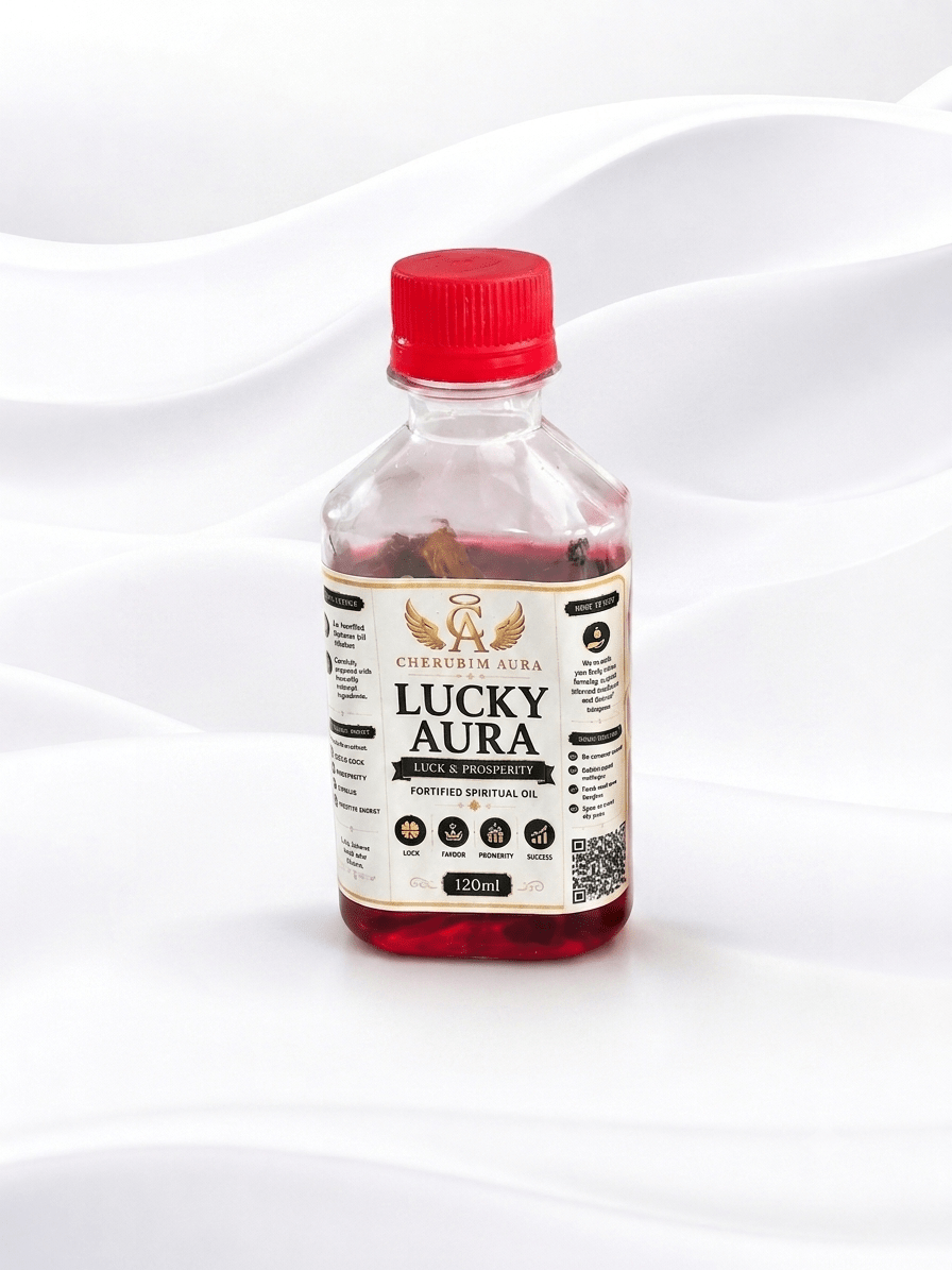 Cherubim Aura Lucky Luck & Prosperity Fortified Spiritual Oil – 120ml - Spiritual Oil - Cherubim Aura