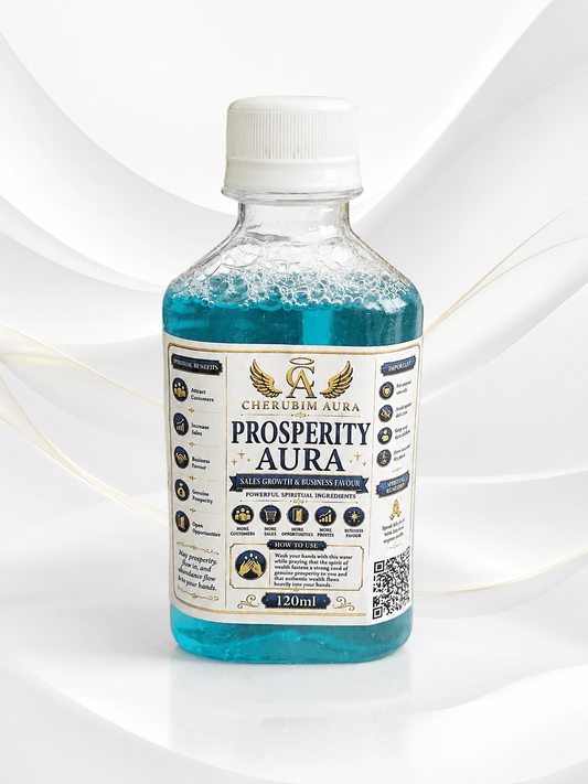 Cherubim Aura Prosperity Sales Growth & Business Favour Water – 120ml - Fortified Spiritual WAter - Cherubim Aura