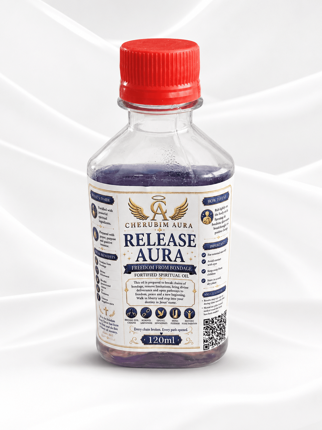 Cherubim Aura Release Freedom From Bondage Fortified Spiritual Oil – 120ml - Spiritual Oil - Cherubim Aura