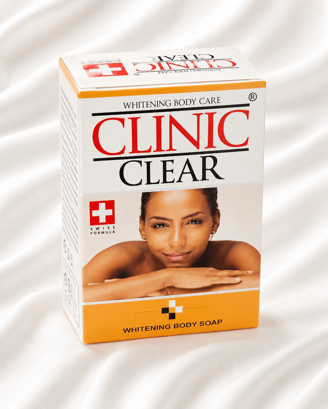 Clinic Clear Whitening Body Soap – Brightening Cleansing Bar with Carrot Extract, Shea Butter, Coconut Oil & Vitamins C and E - Skincare - Cherubim Aura