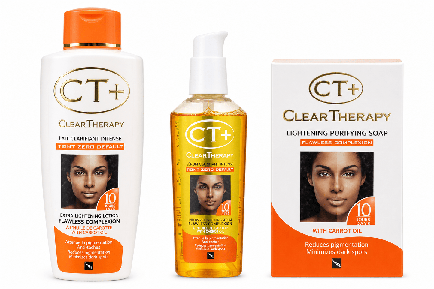 CT+ Clear Therapy Flawless Complexion Kit – Carrot Oil Skincare Set - Skincare - Cherubim Aura