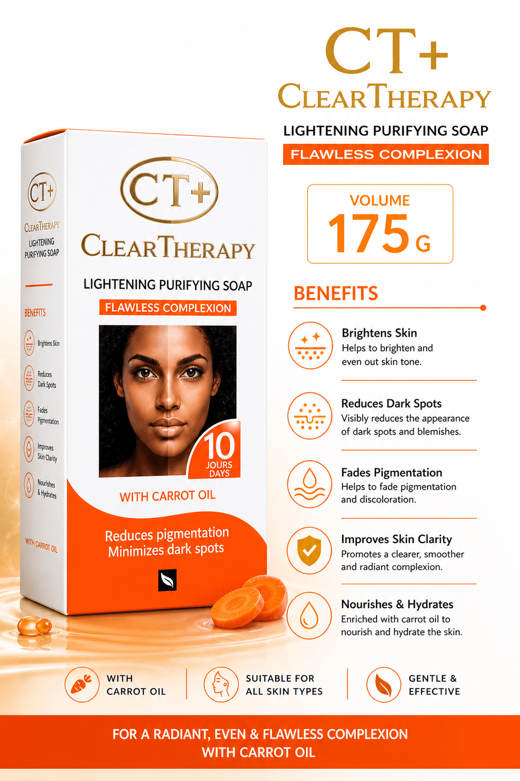 CT+ Clear Therapy Flawless Complexion Kit – Carrot Oil Skincare Set - Skincare - Cherubim Aura