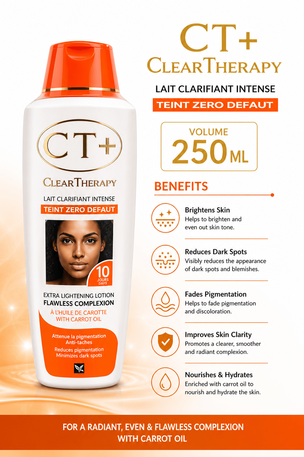 CT+ Clear Therapy Flawless Complexion Kit – Carrot Oil Skincare Set - Skincare - Cherubim Aura