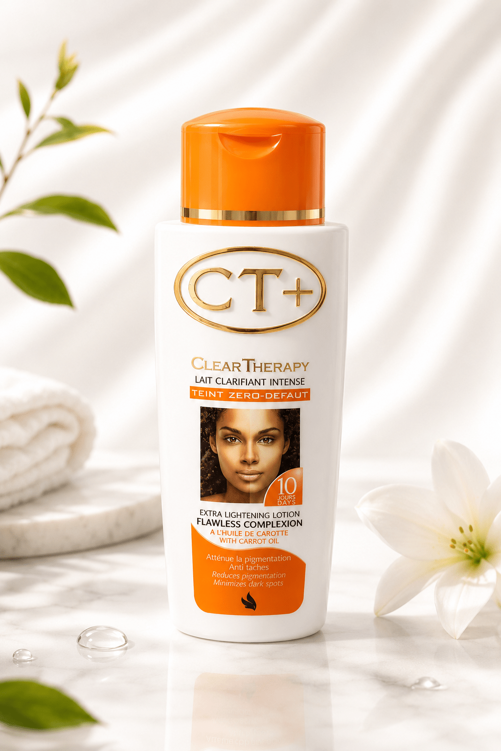 CT+ Clear Therapy Intense Clarifying Lotion with Carrot Oil | Extra Lightening Body Lotion | Flawless Complexion | 250ml - Body Lotion - Cherubim Aura