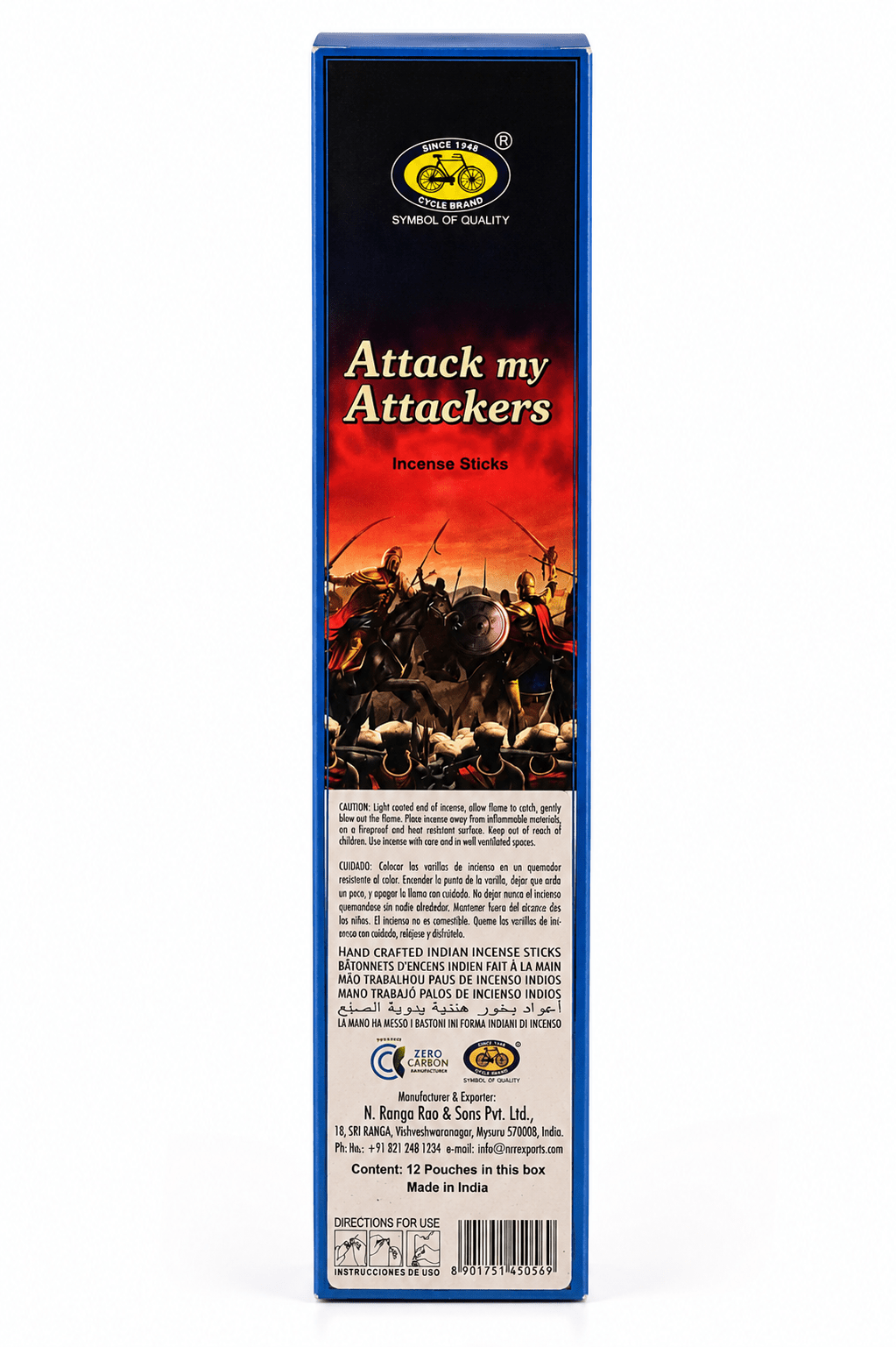 Cycle Brand Attack My Attackers Premium Incense Sticks | 20 Slow-Burning Aromatic Incense for Prayer, Meditation & Home Fragrance - Incense - Cherubim Aura
