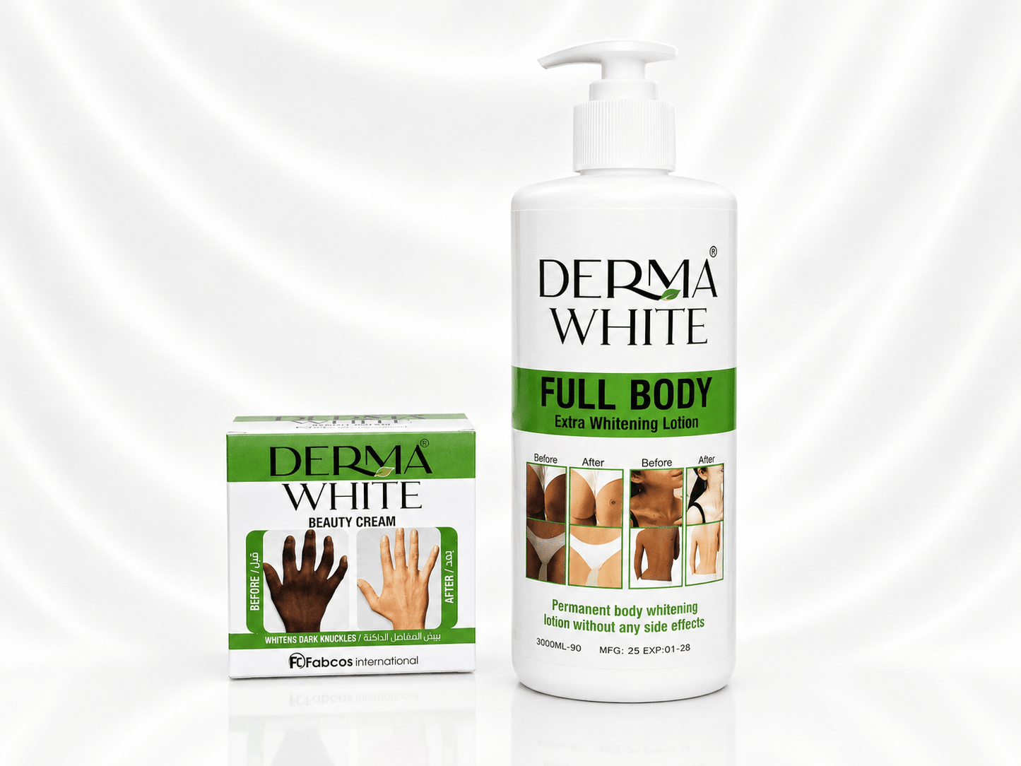 Derma White Full Body Lotion & Beauty Cream Set | Brightening Skincare Duo | Body Lotion 3000ml + Beauty Cream - Body Lotion - Cherubim Aura