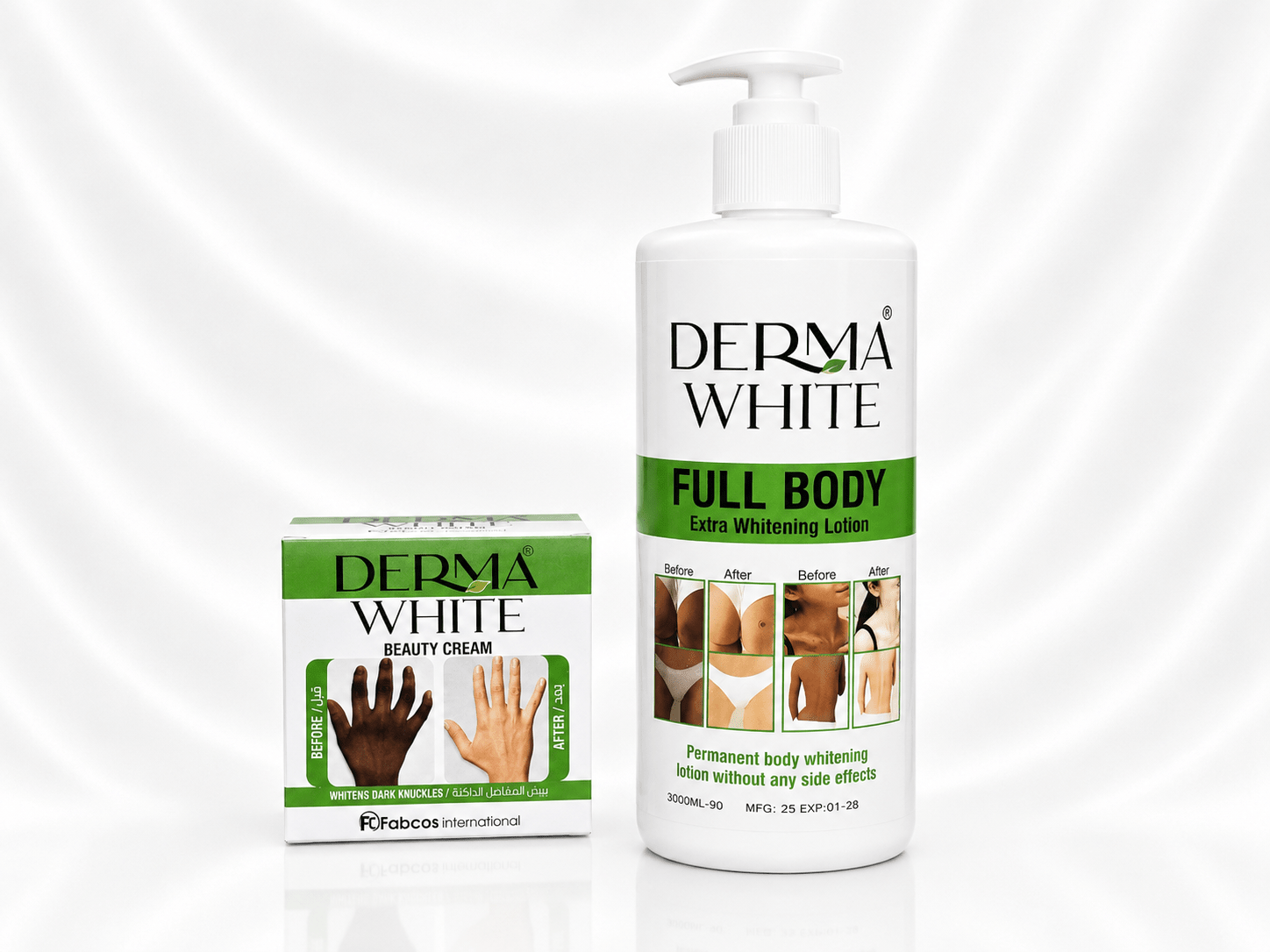 Derma White Full Body Lotion & Beauty Cream Set | Brightening Skincare Duo | Body Lotion 3000ml + Beauty Cream - Body Lotion - Cherubim Aura