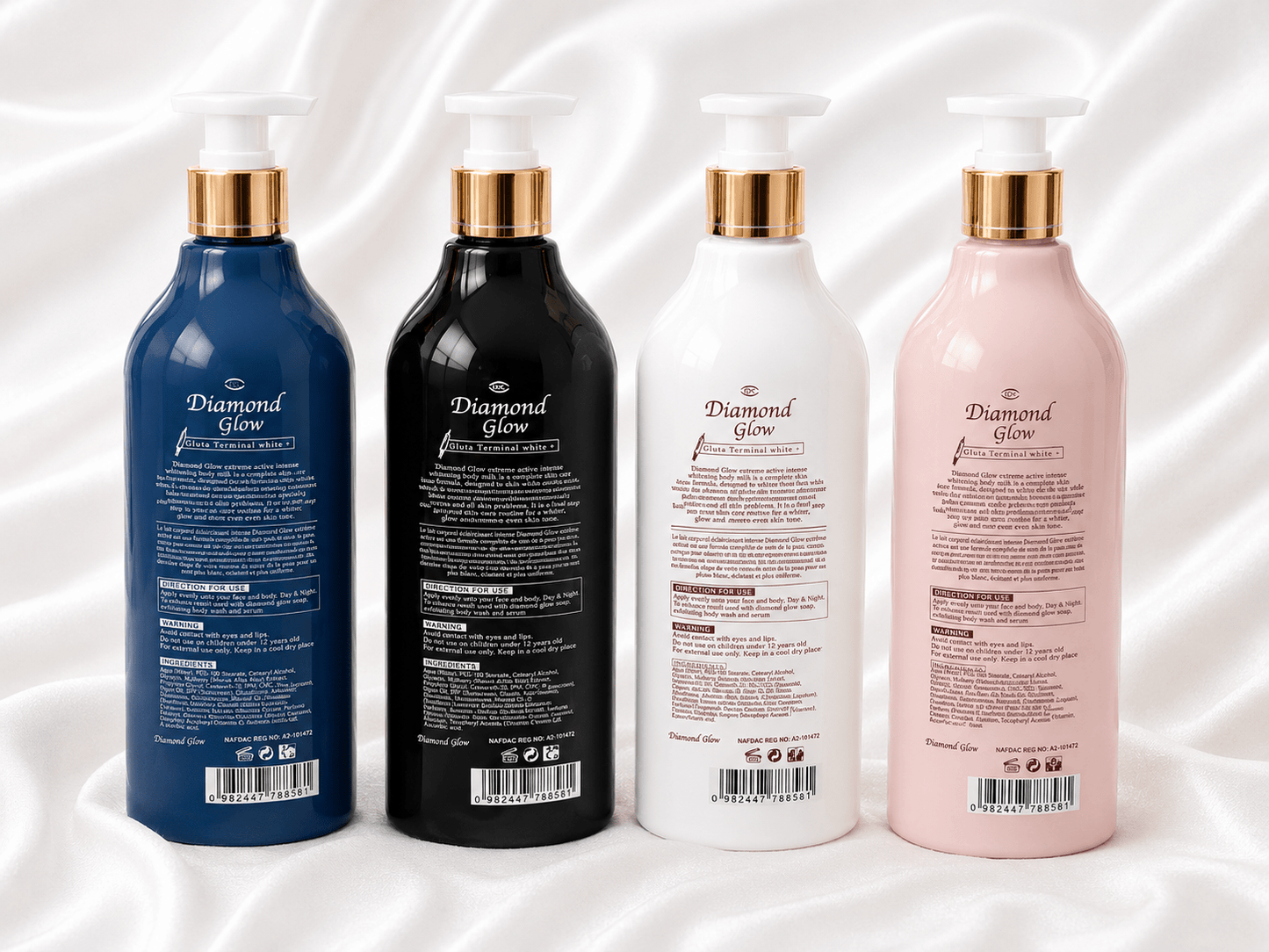 Diamond Glow Whitening Body Milk 500ml – Brightening & Moisturising Body Lotion – 4 Variants - Skincare - Cherubim Aura