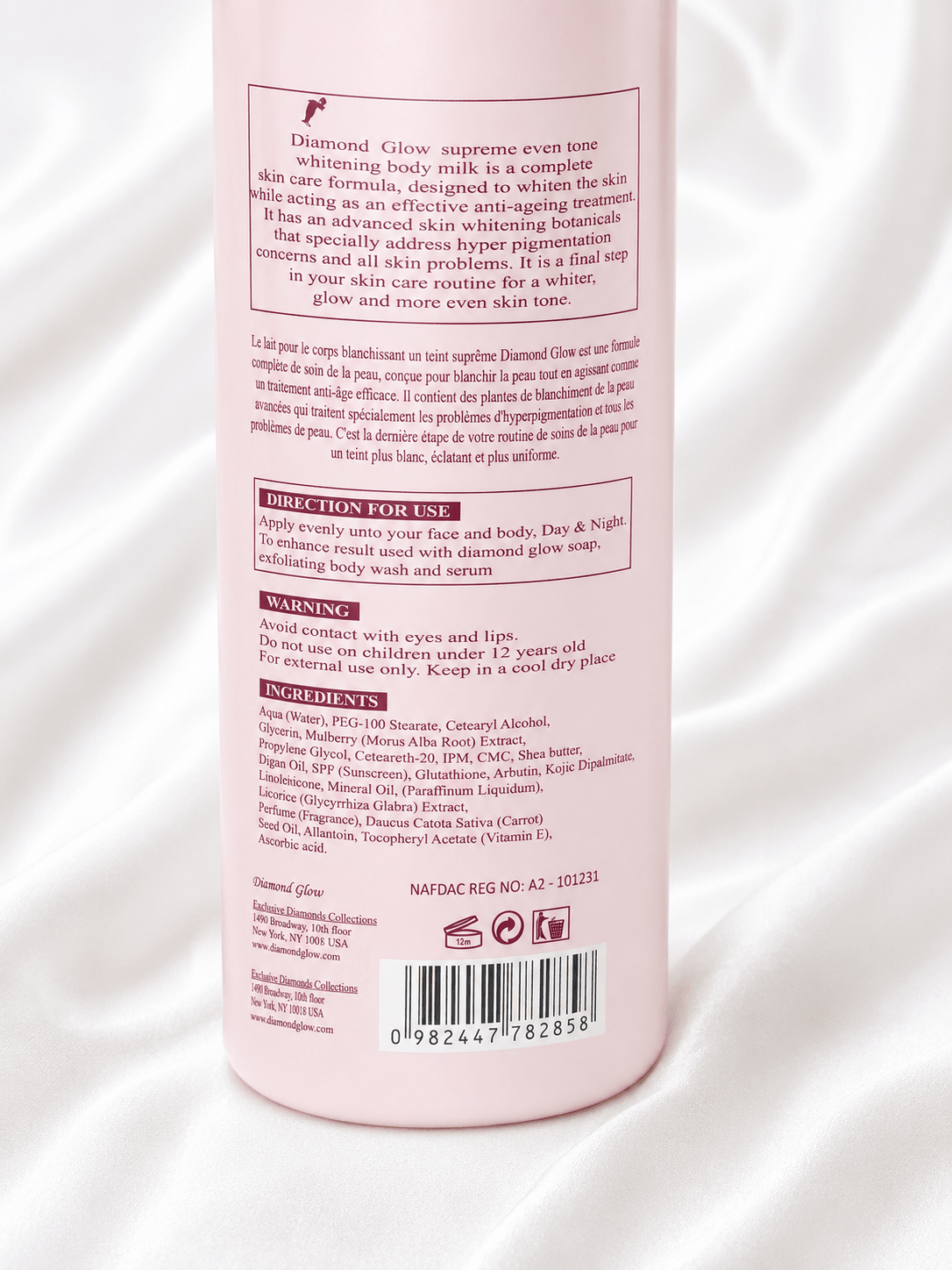 Diamond Glow Whitening Body Milk 500ml – Brightening & Moisturising Body Lotion – 4 Variants - Skincare - Cherubim Aura
